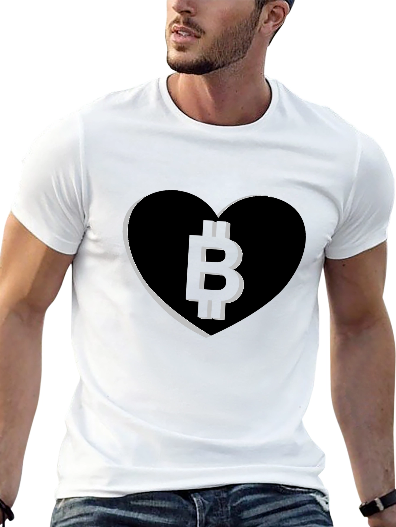 Bitcoin Heart Tee - Crypto Love T-Shirt