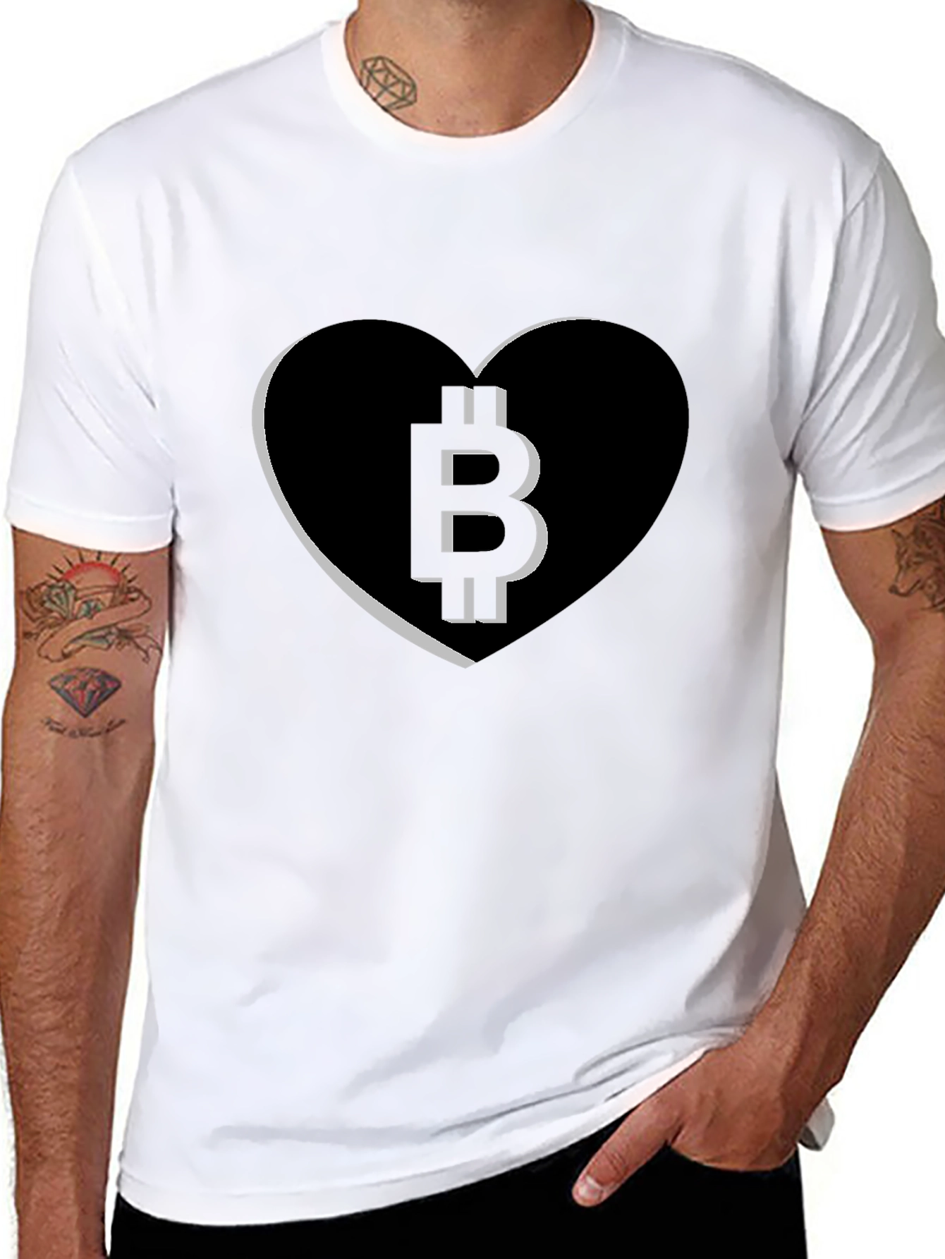 Bitcoin Heart Tee - Crypto Love T-Shirt