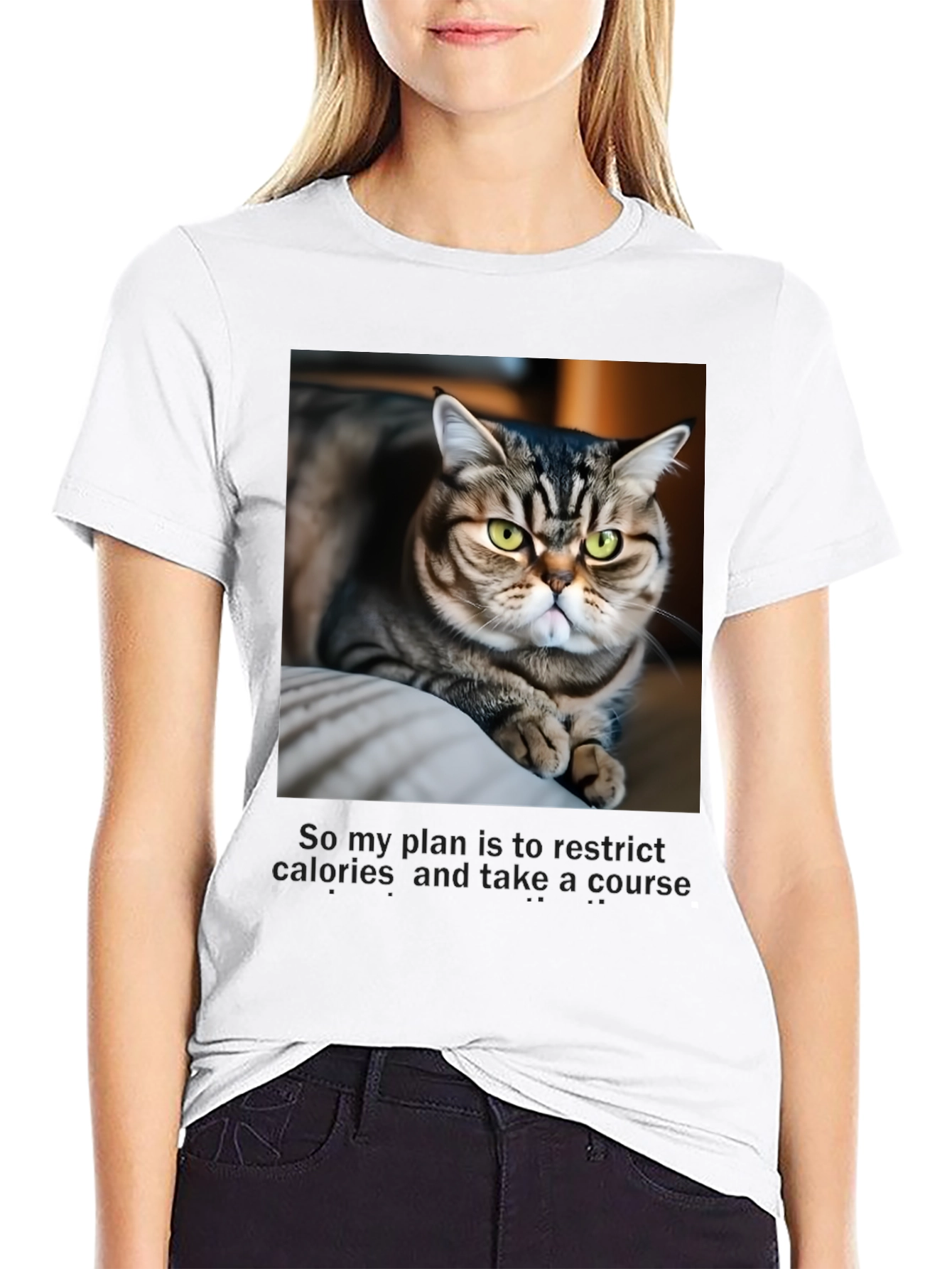 Funny Cat Graphic T-Shirt - Unisex Black Tee
