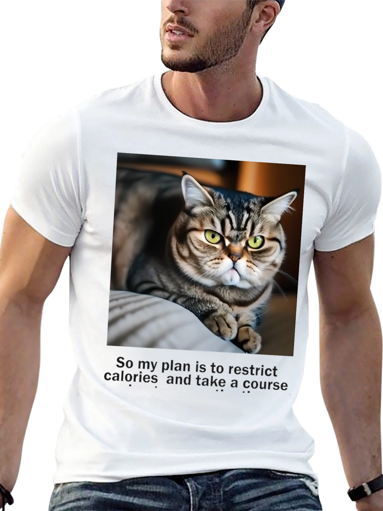 Funny Cat Graphic T-Shirt - Unisex Black Tee