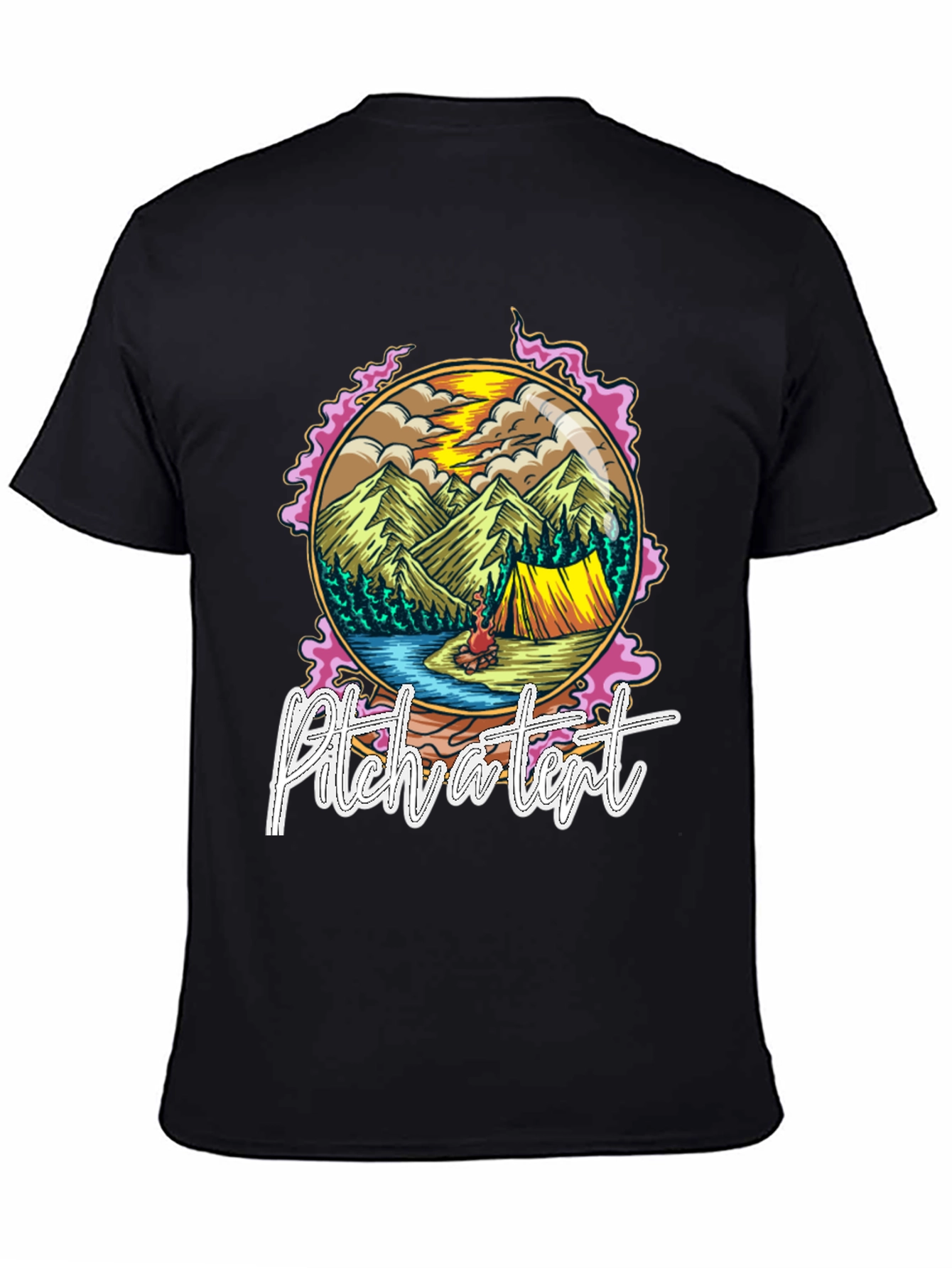 Pitch a Tent Graphic Tee - Camping Adventure Shirt
