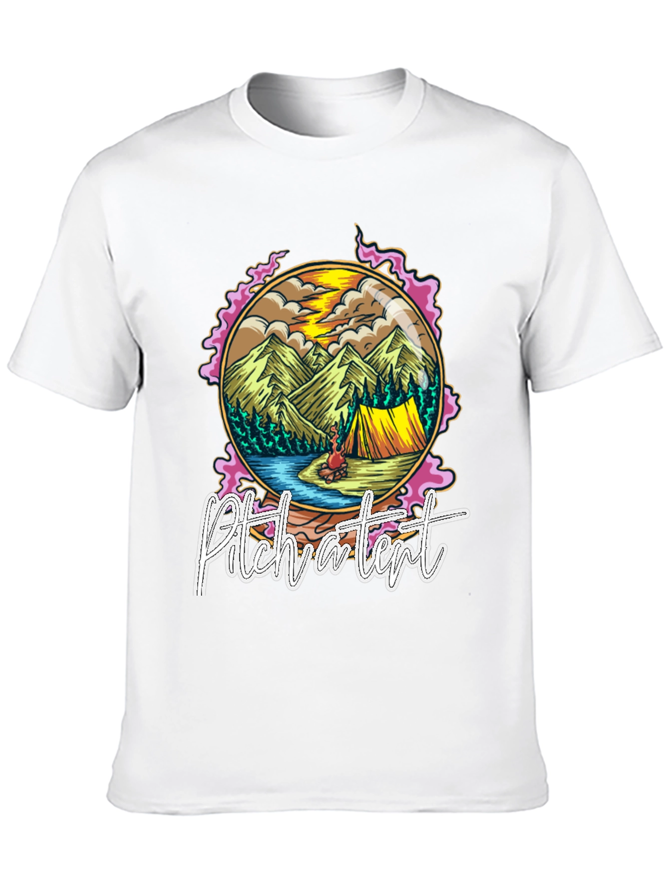 Pitch a Tent Graphic Tee - Camping Adventure Shirt