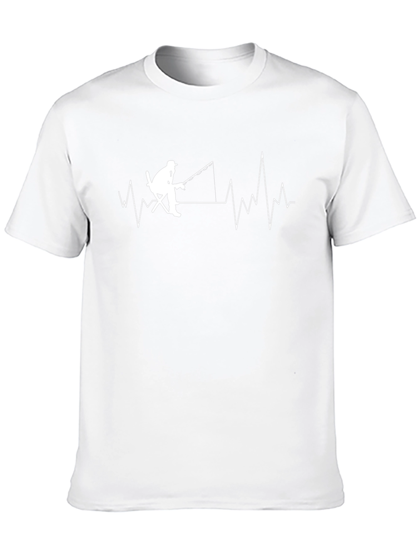 Fisherman Heartbeat T-Shirt - Black
