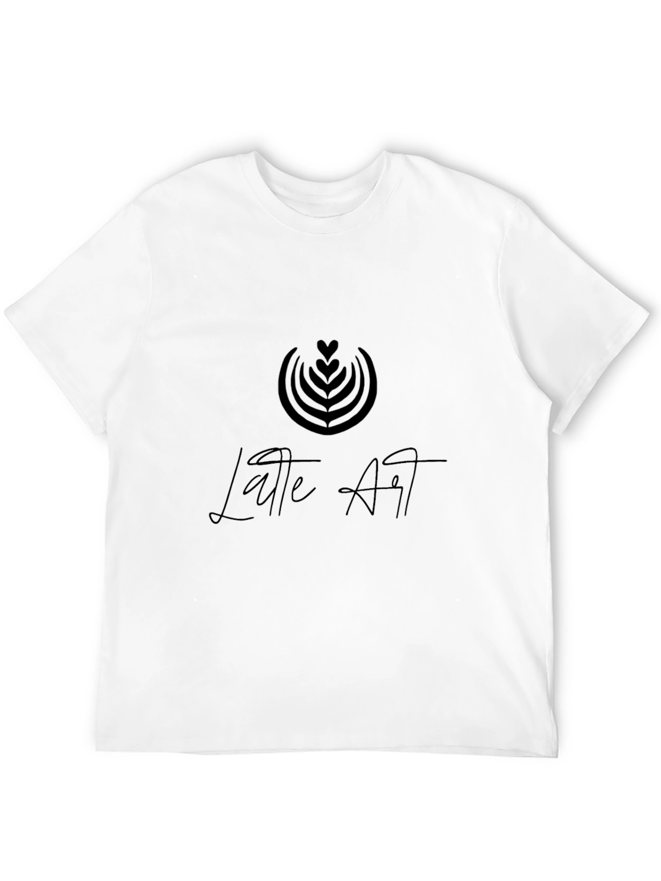 Latte Art Graphic Black T-Shirt