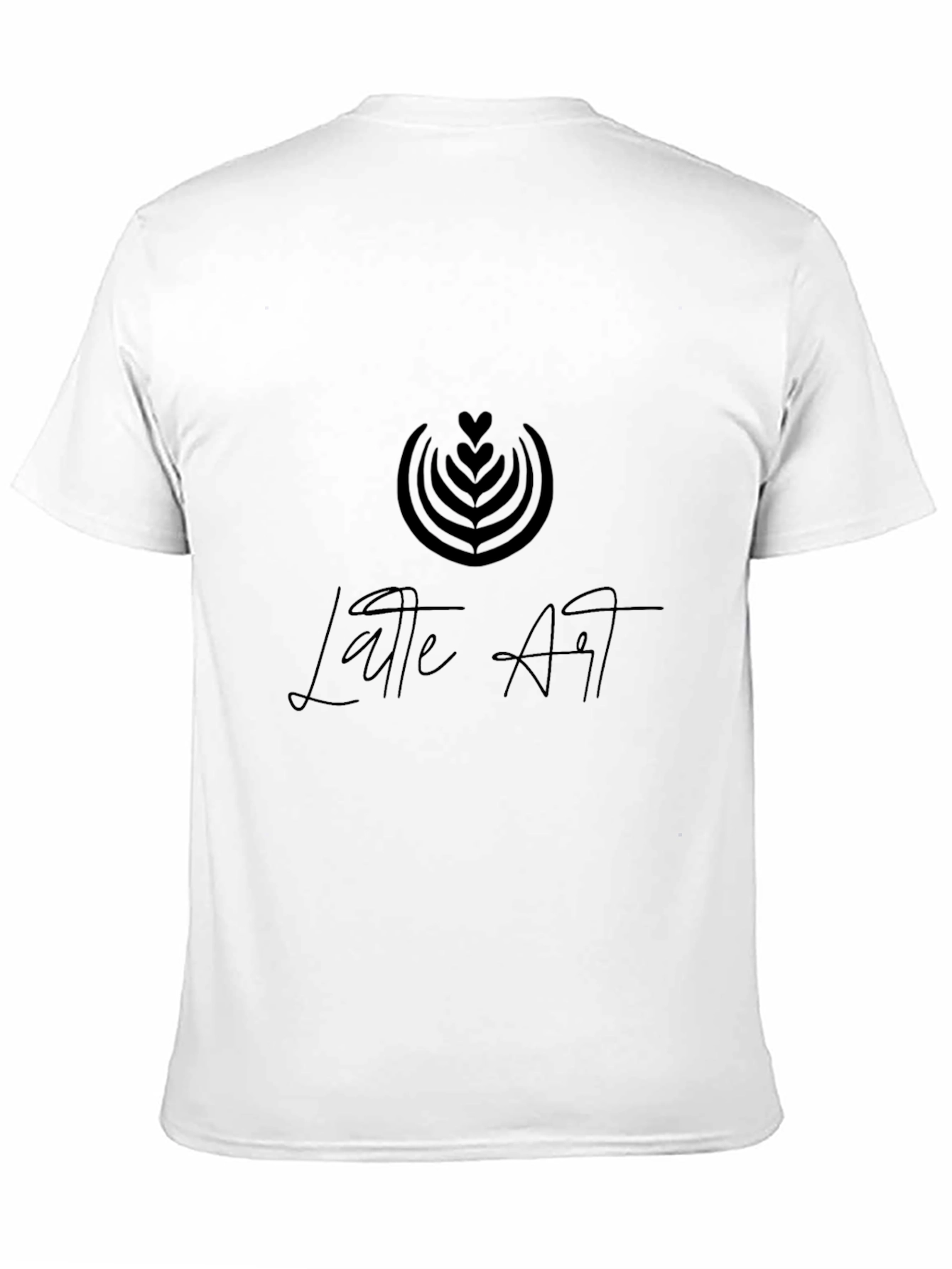 Latte Art Graphic Black T-Shirt