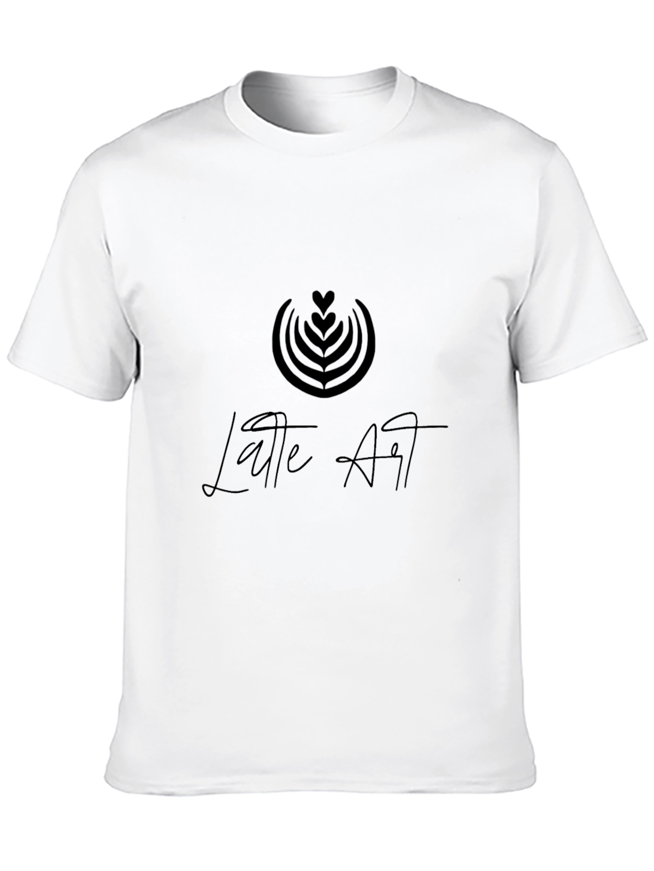 Latte Art Graphic Black T-Shirt