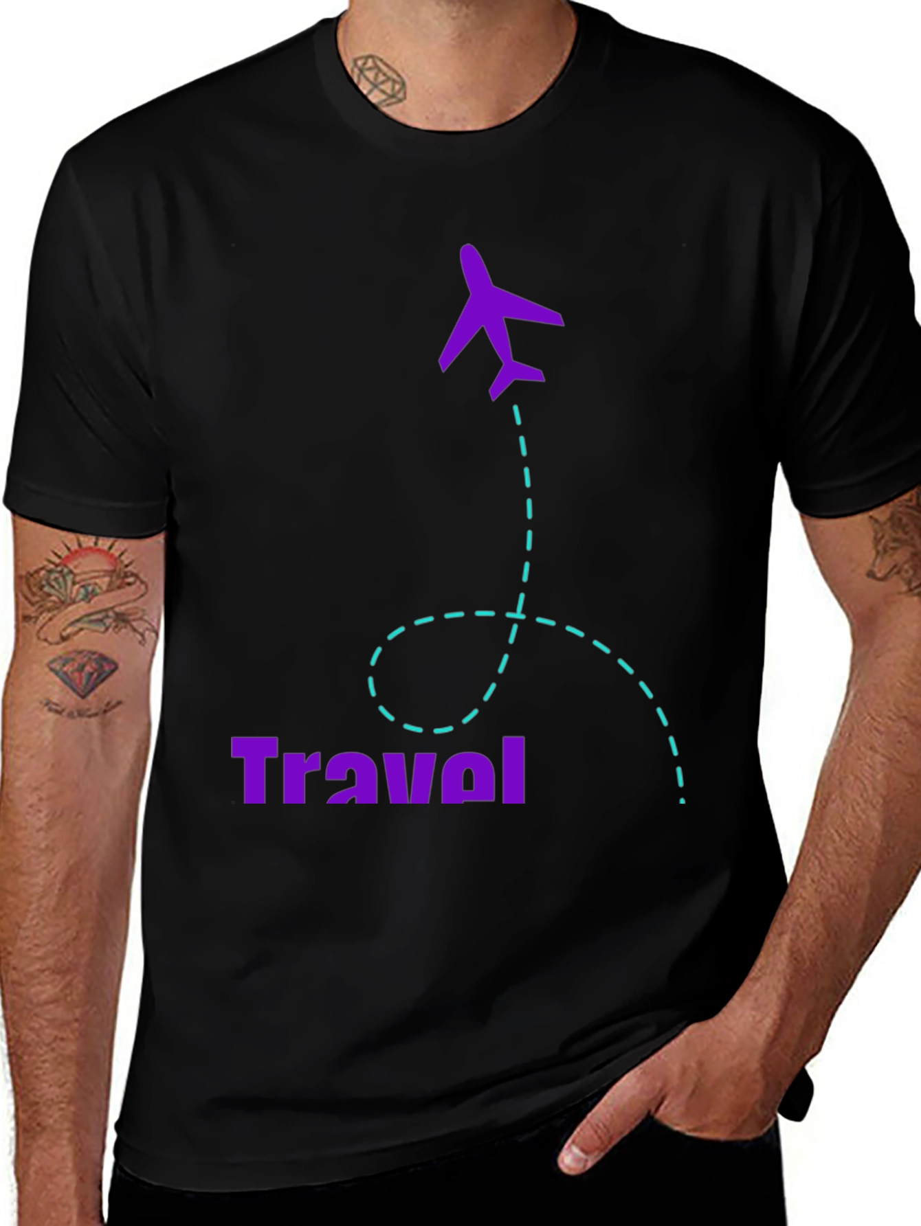 Travel Graphic Tee - Airplane Vacation T-Shirt