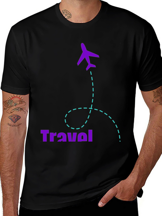 Travel Graphic Tee - Airplane Vacation T-Shirt