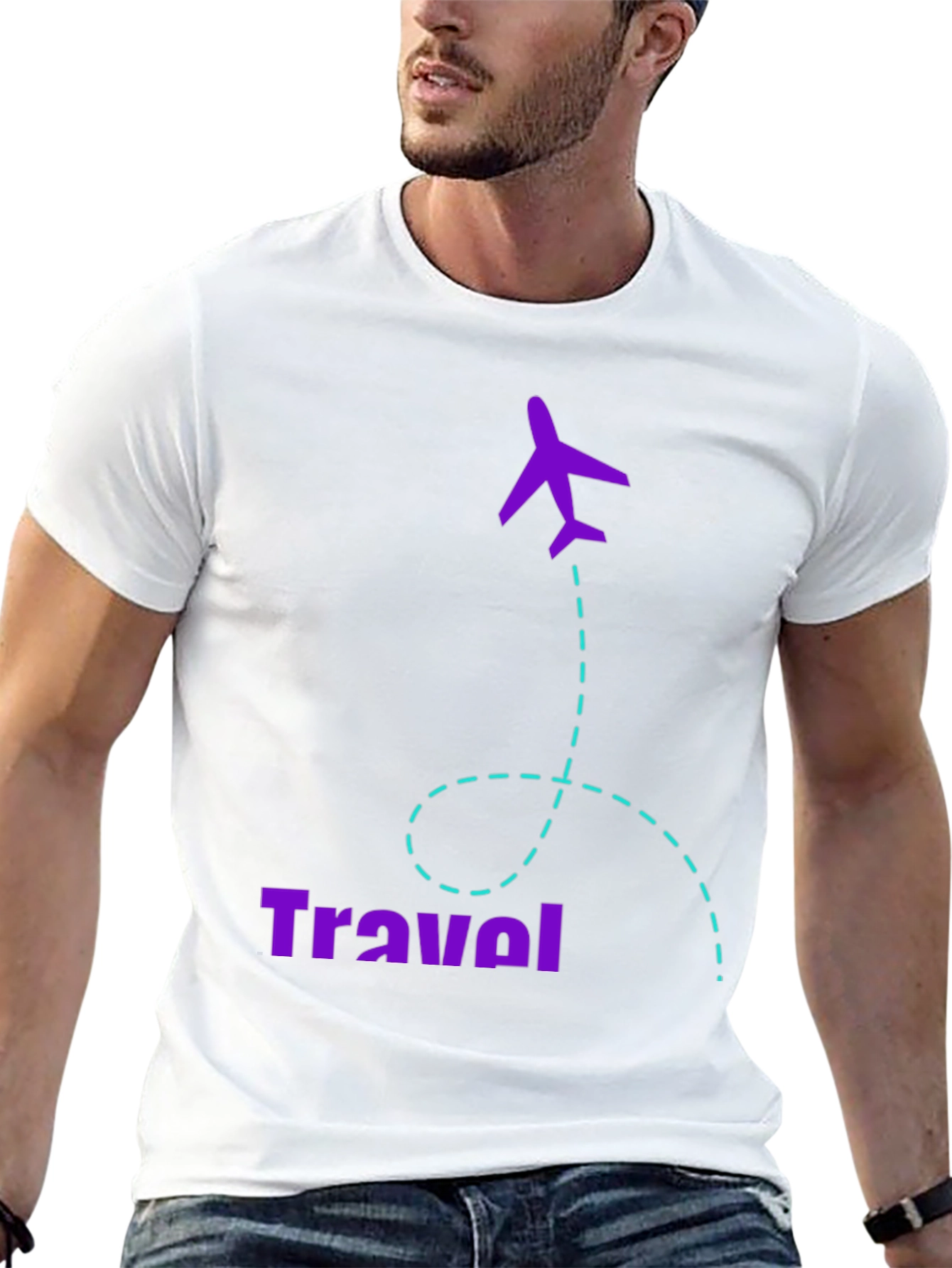 Travel Graphic Tee - Airplane Vacation T-Shirt
