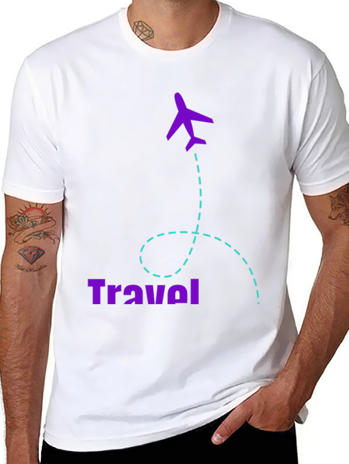 Travel Graphic Tee - Airplane Vacation T-Shirt