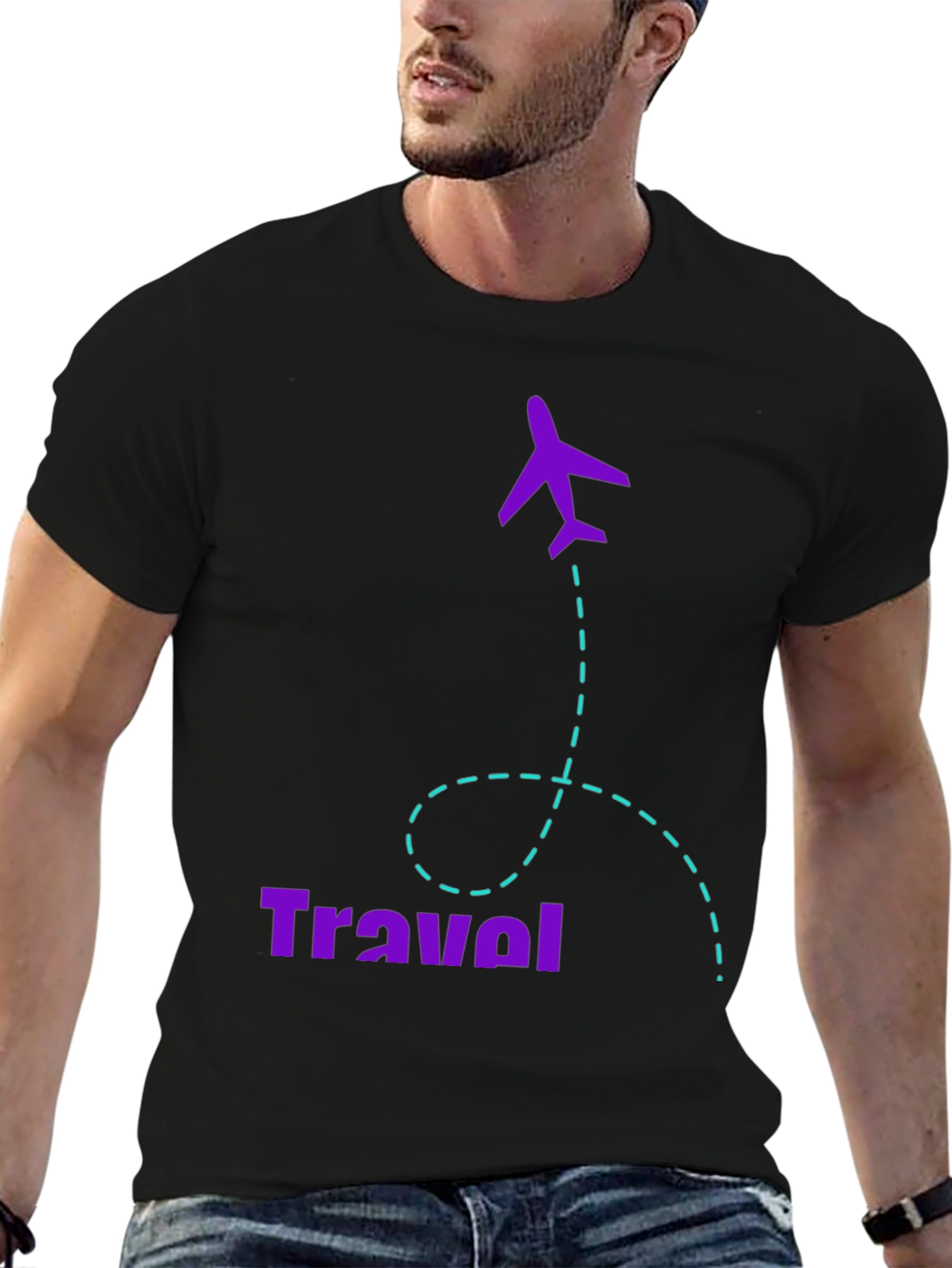 Travel Graphic Tee - Airplane Vacation T-Shirt