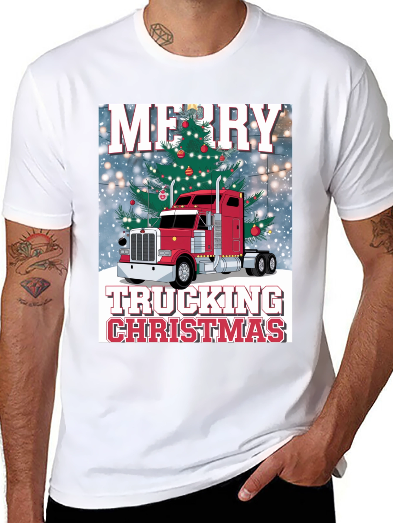 Merry Trucking Christmas T-Shirt