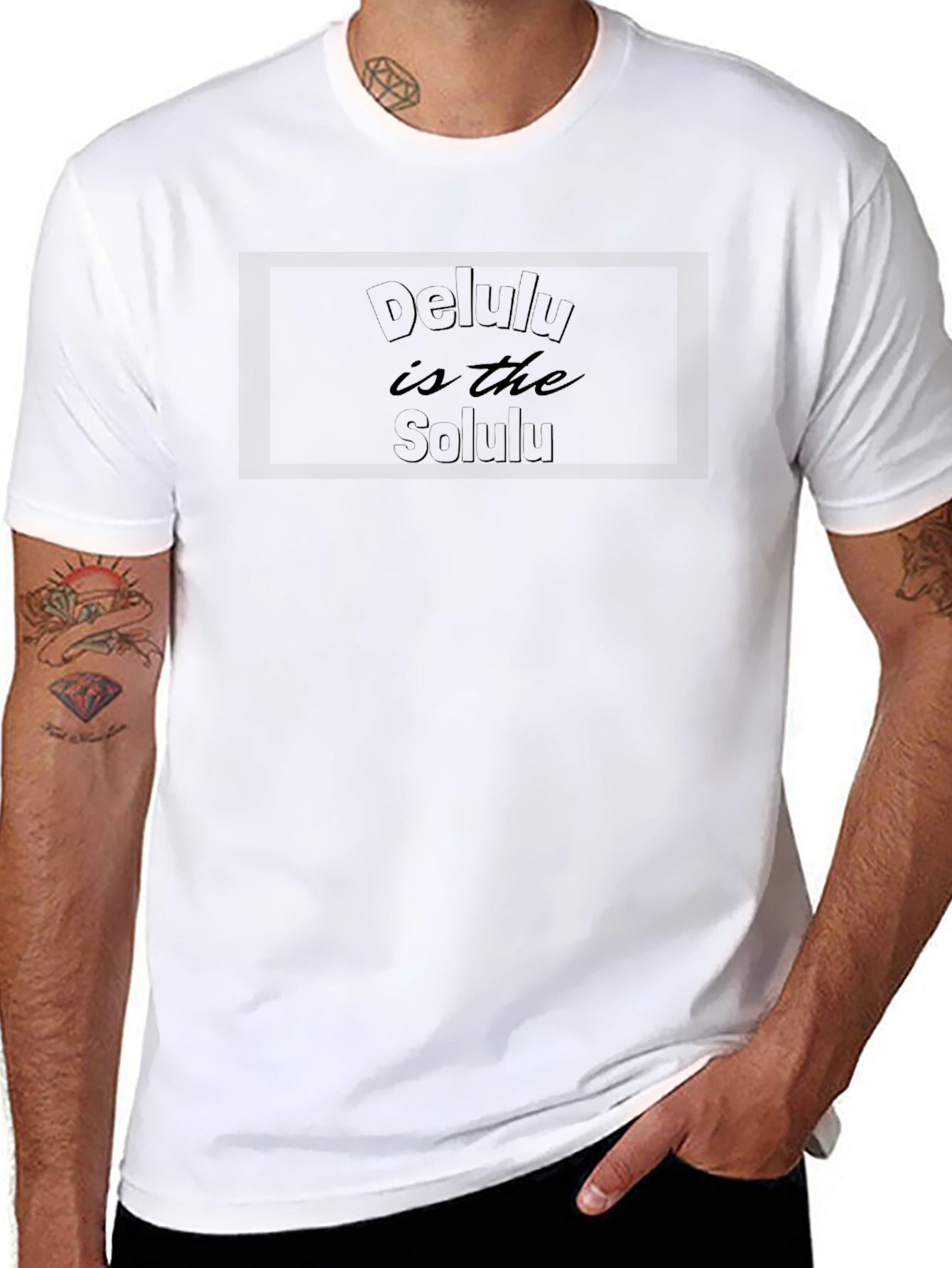 Delulu is the Solulu Black T-Shirt