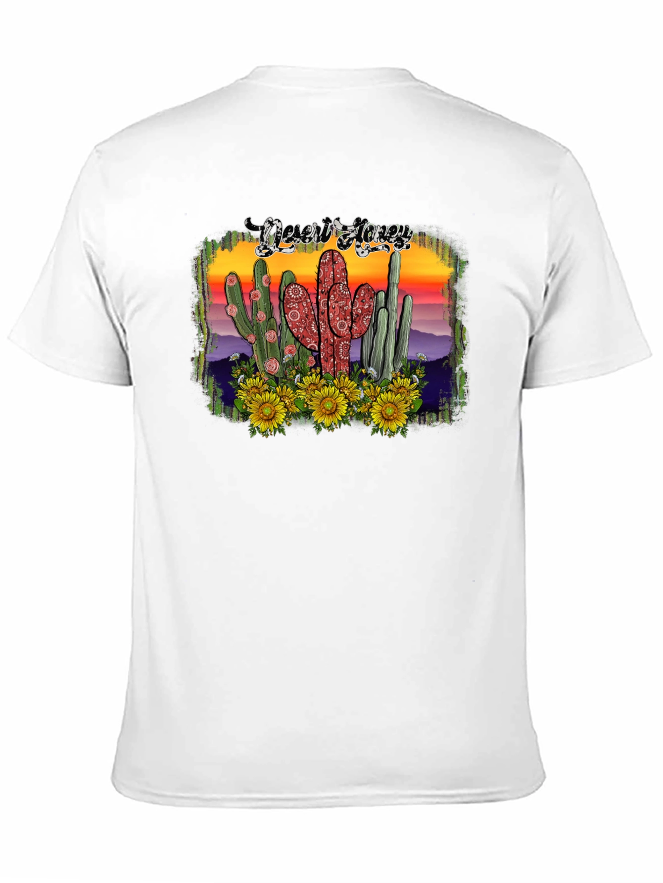 Desert Honey Graphic Tee - Cactus & Sunflowers