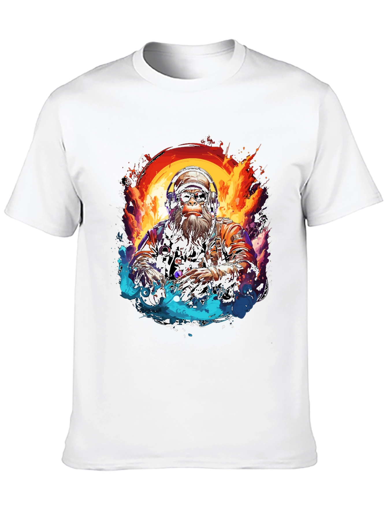 DJ Bigfoot T-Shirt - Fire and Ice Design