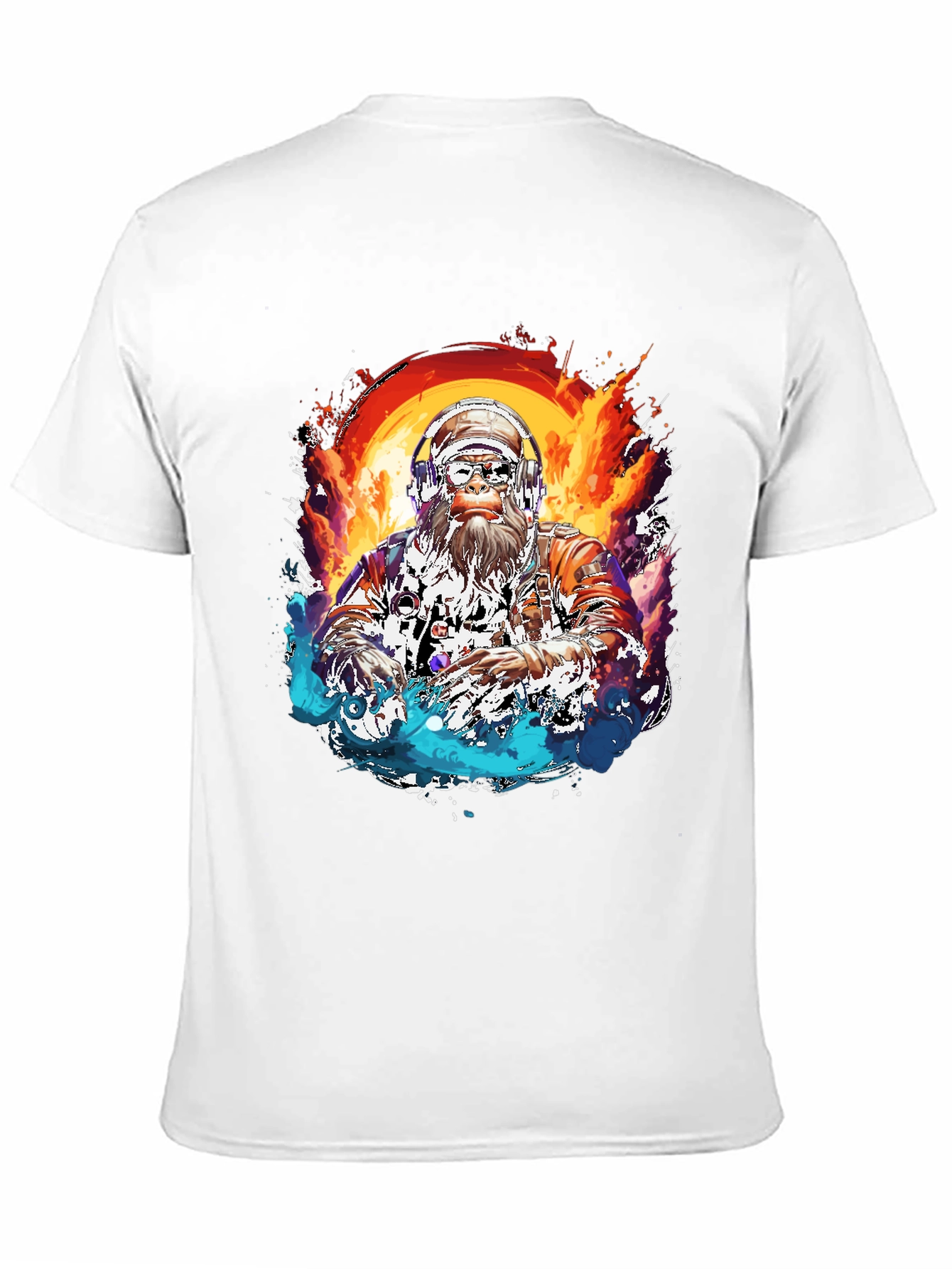 DJ Bigfoot T-Shirt - Fire and Ice Design