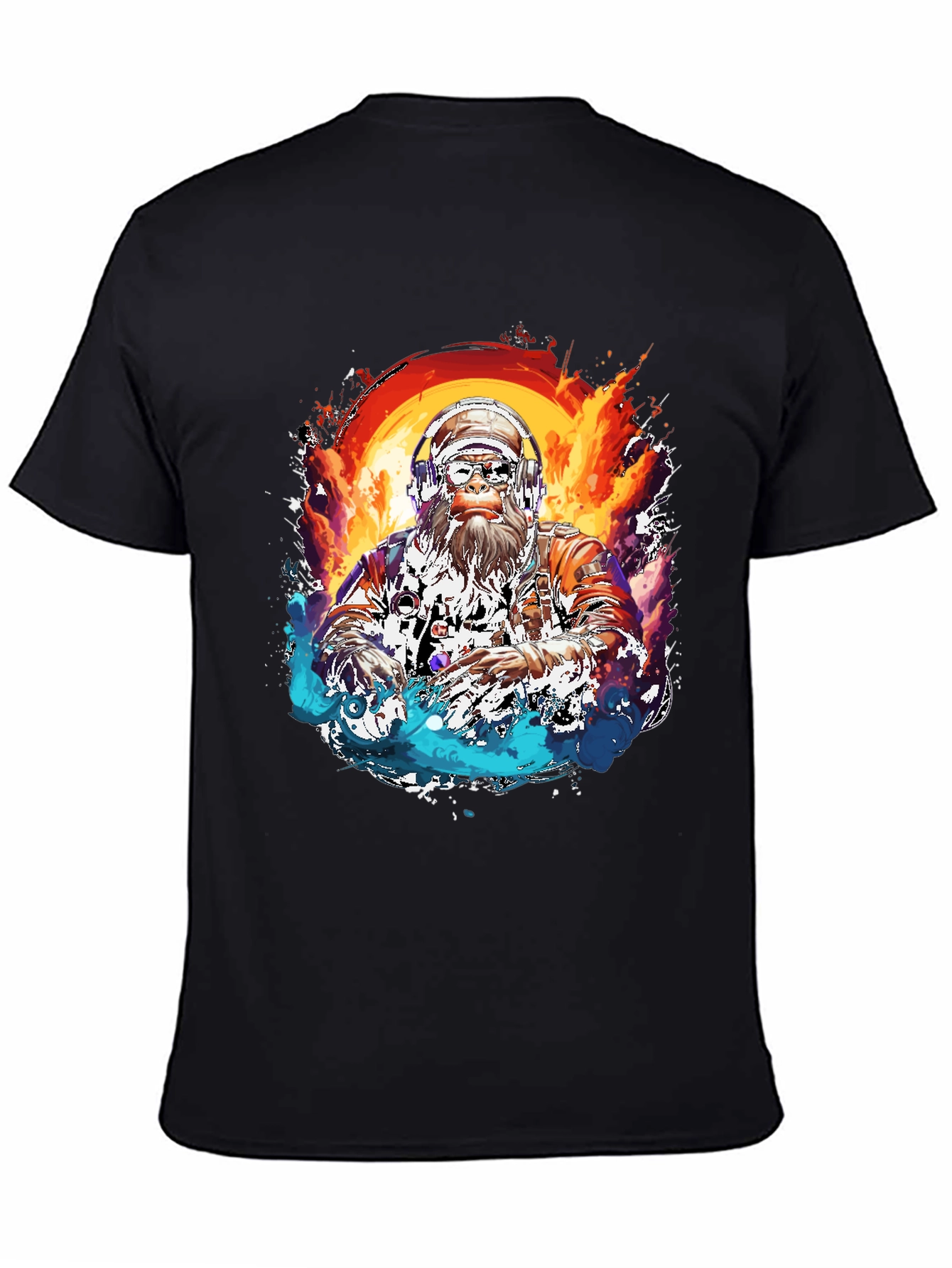 DJ Bigfoot T-Shirt - Fire and Ice Design