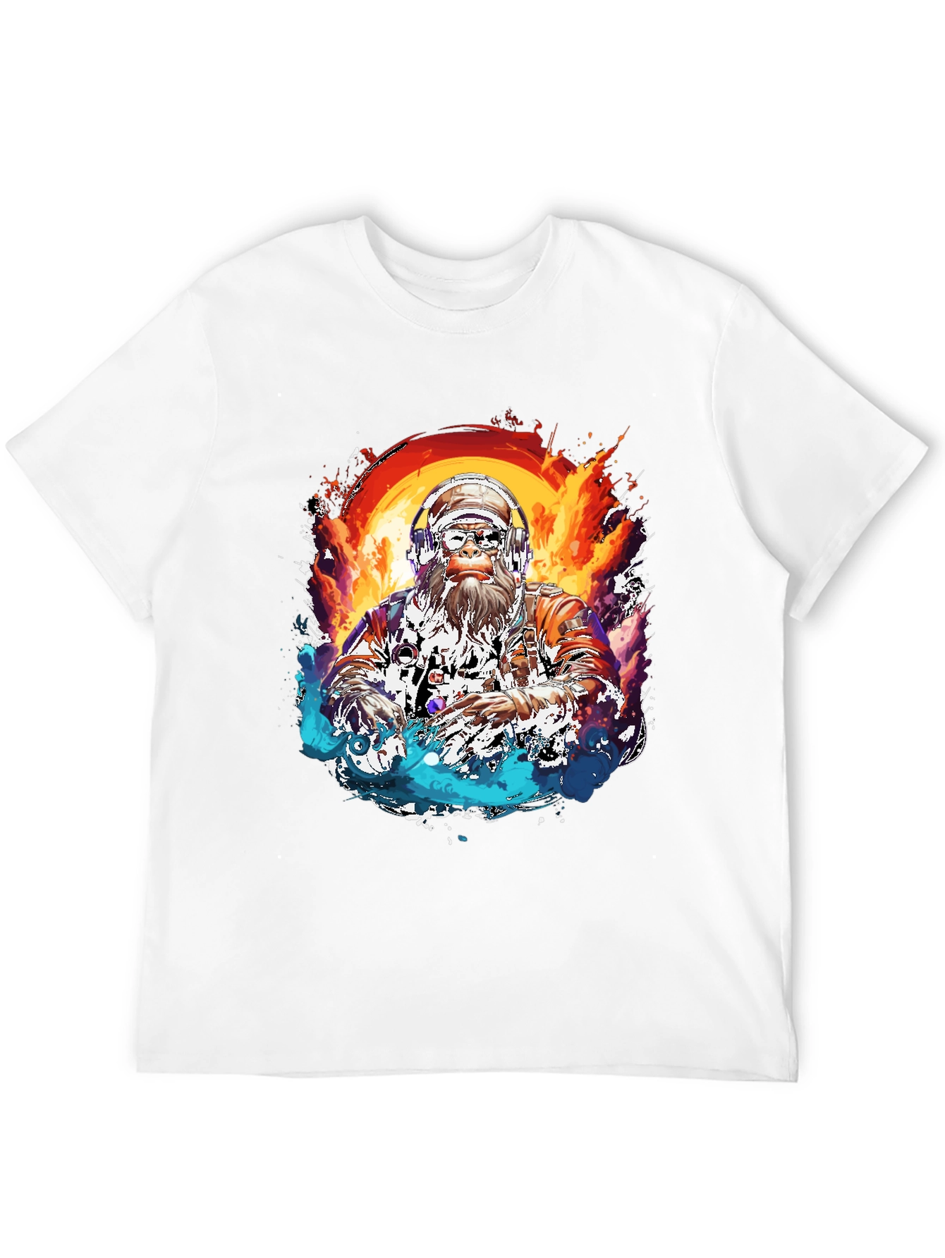 DJ Bigfoot T-Shirt - Fire and Ice Design
