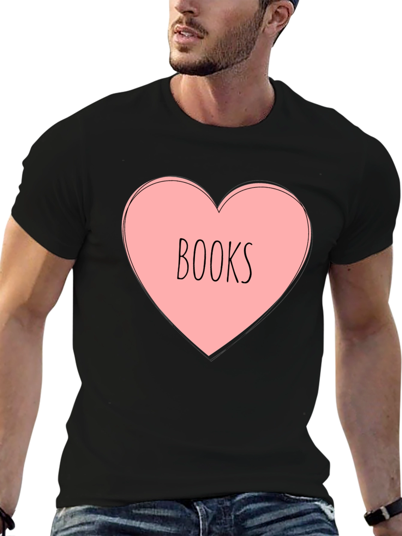 Books Heart T-Shirt - Reading Lover Tee