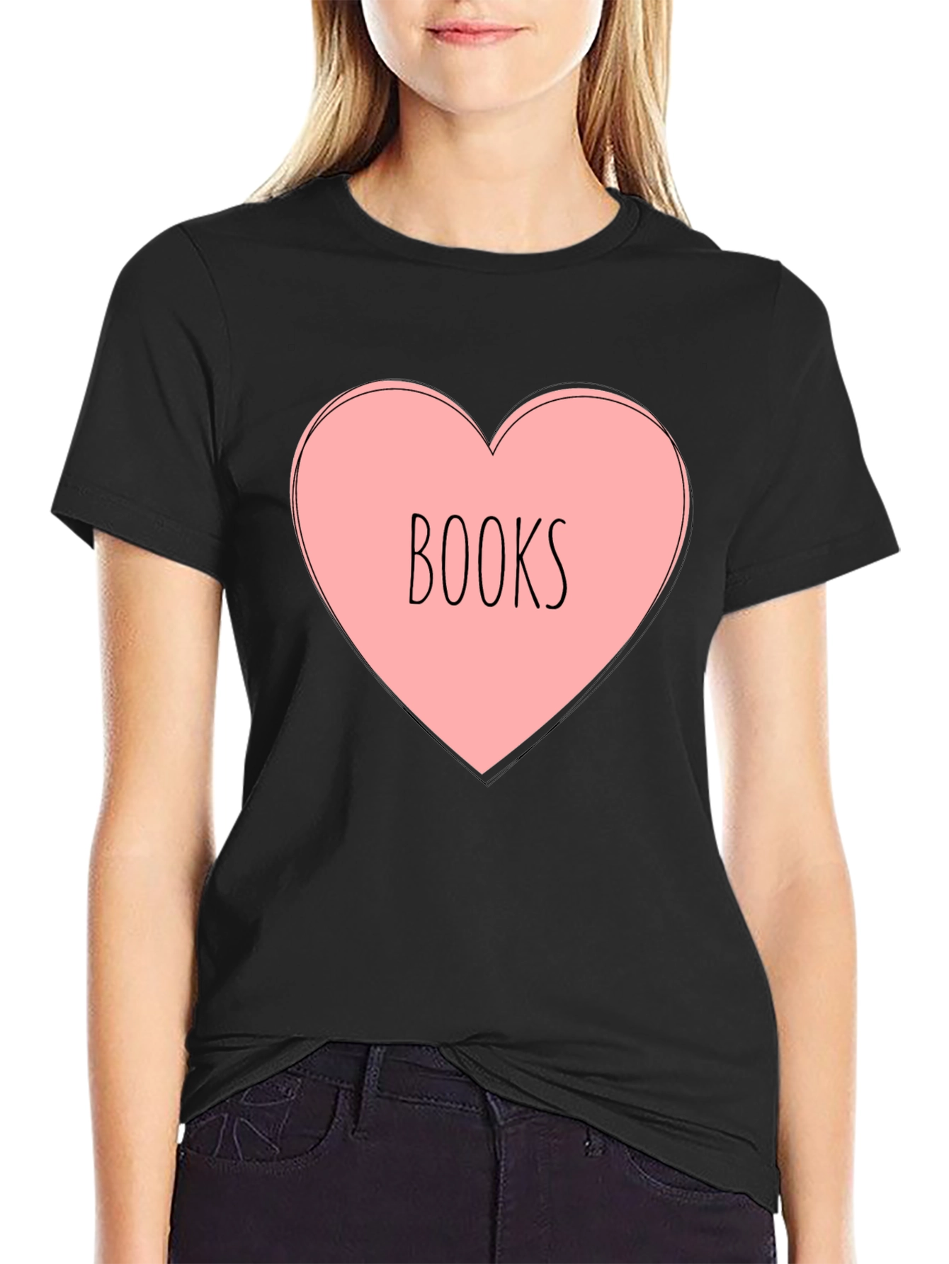 Books Heart T-Shirt - Reading Lover Tee