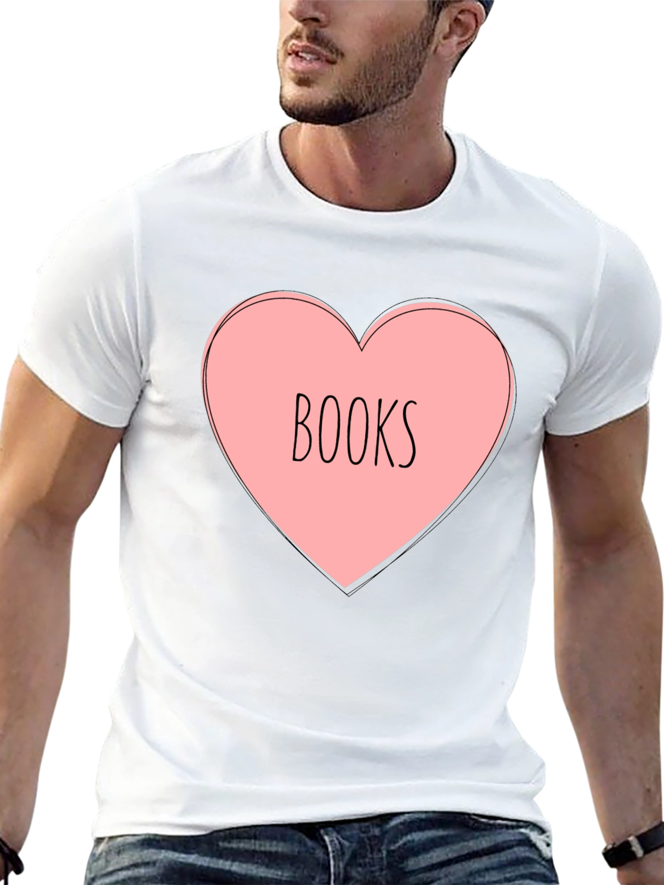 Books Heart T-Shirt - Reading Lover Tee