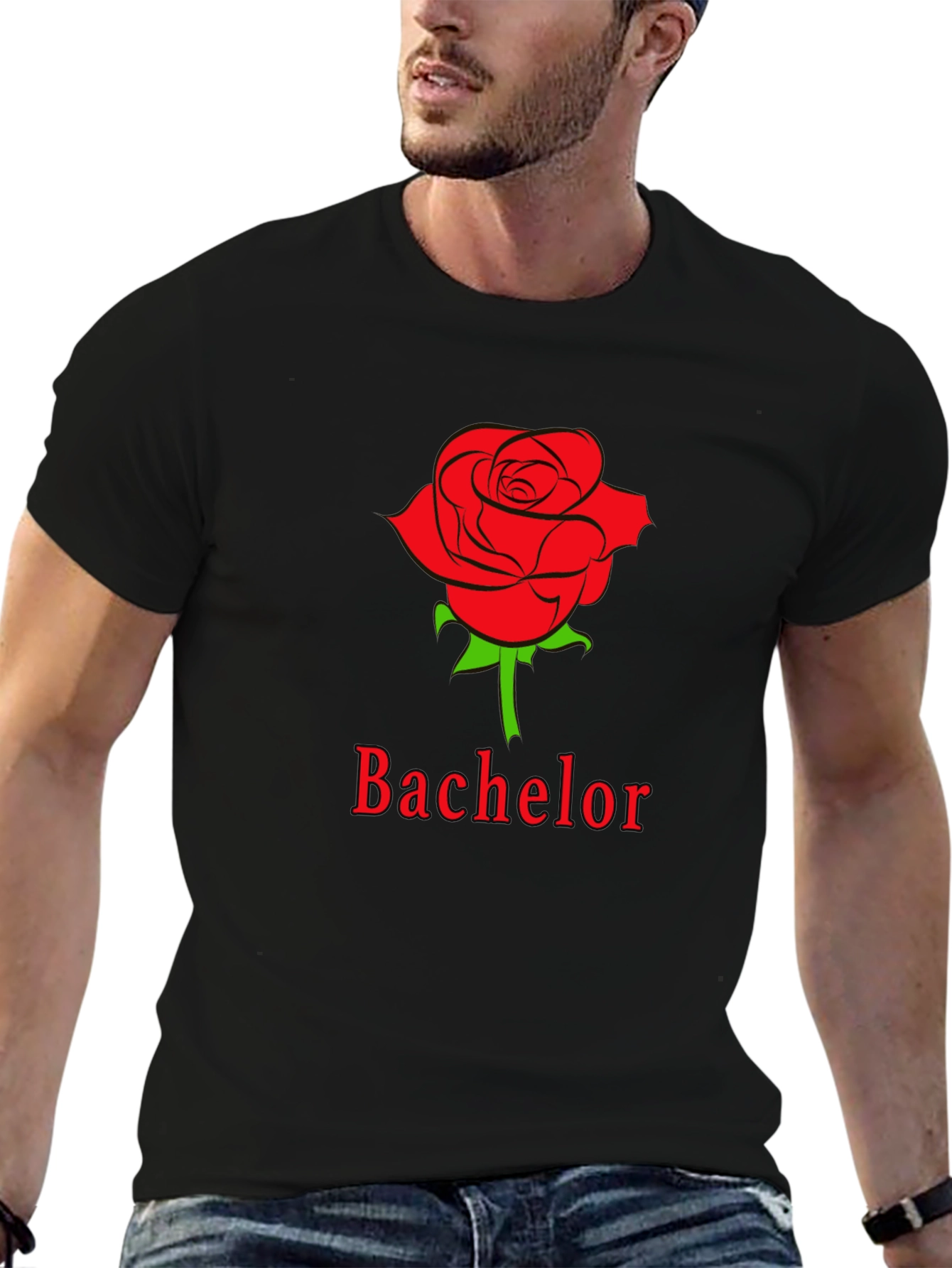 Bachelor Rose Graphic Tee - Stylish Casual Wear
