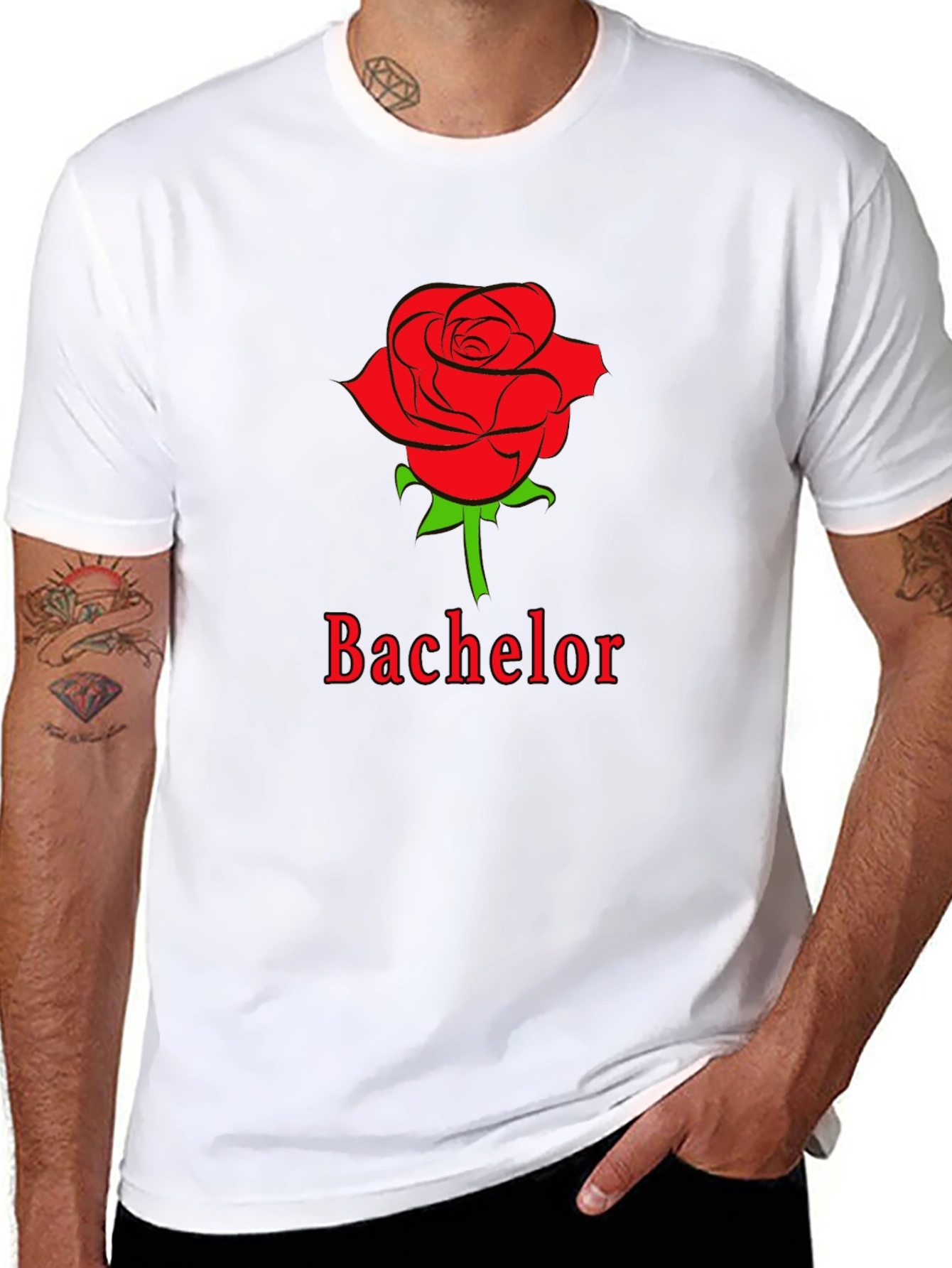 Bachelor Rose Graphic Tee - Stylish Casual Wear