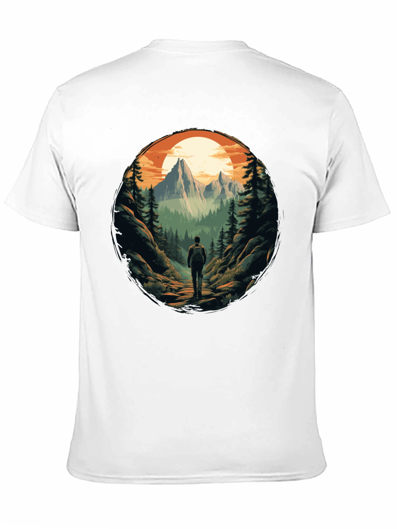 Mountain Adventure Black Graphic Tee