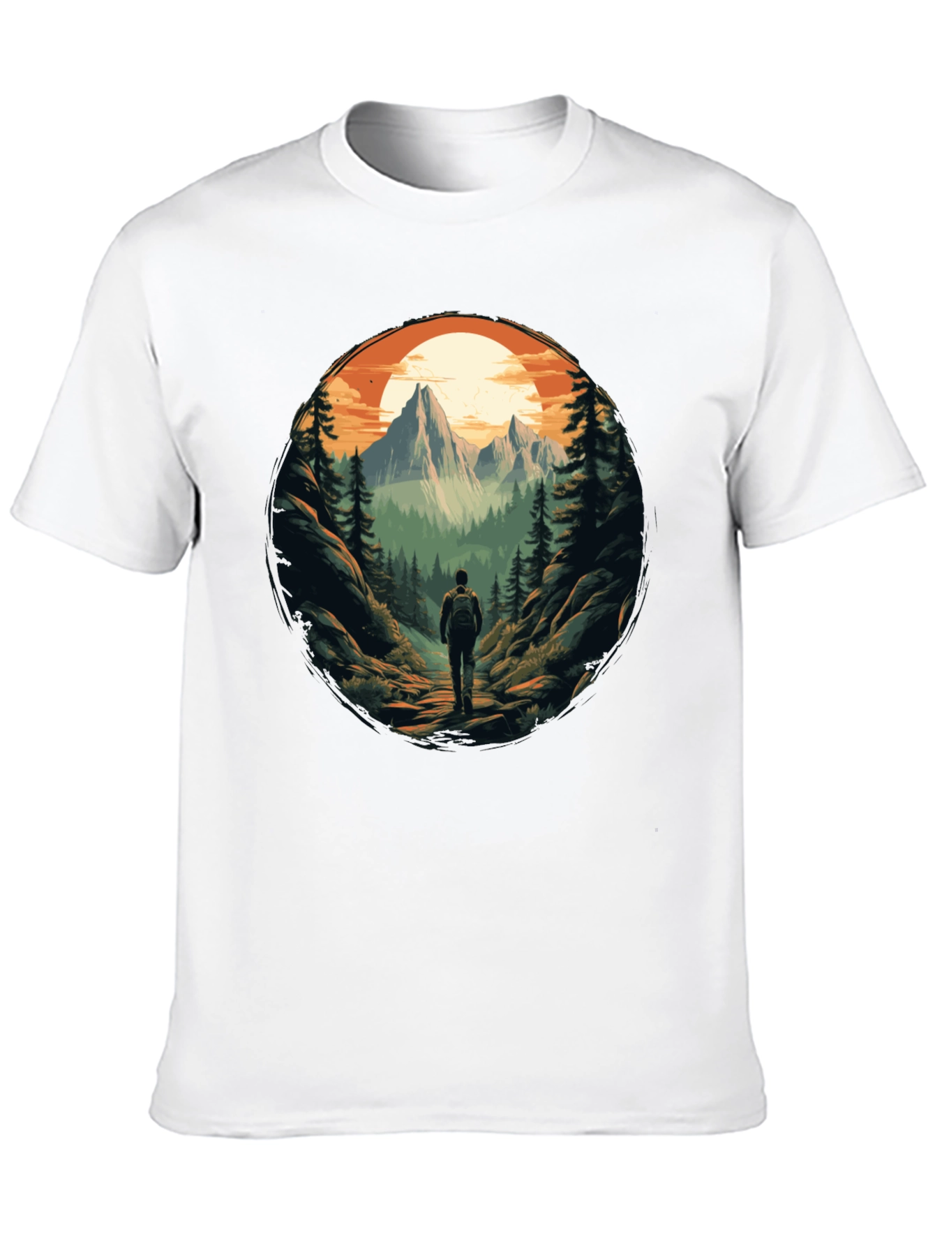 Mountain Adventure Black Graphic Tee