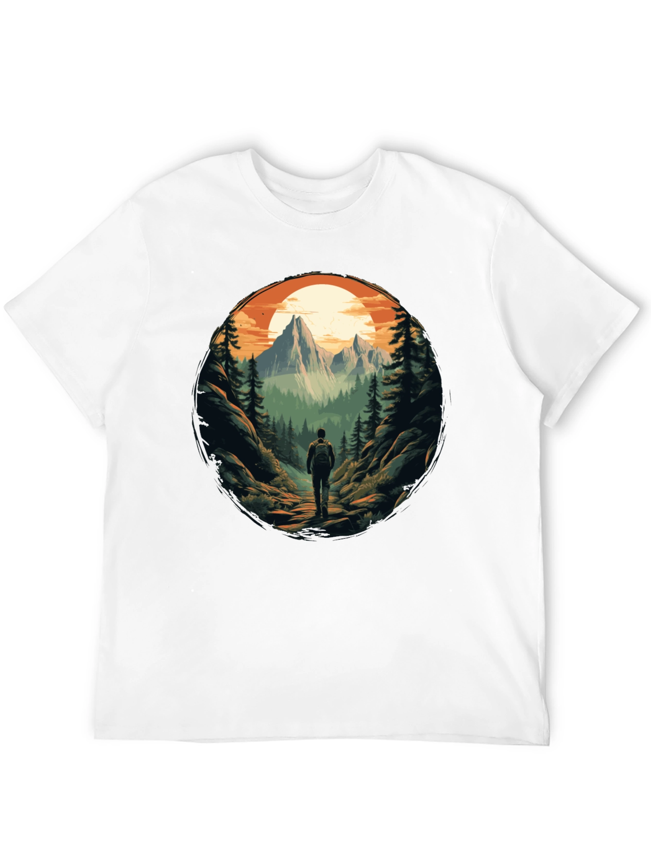 Mountain Adventure Black Graphic Tee