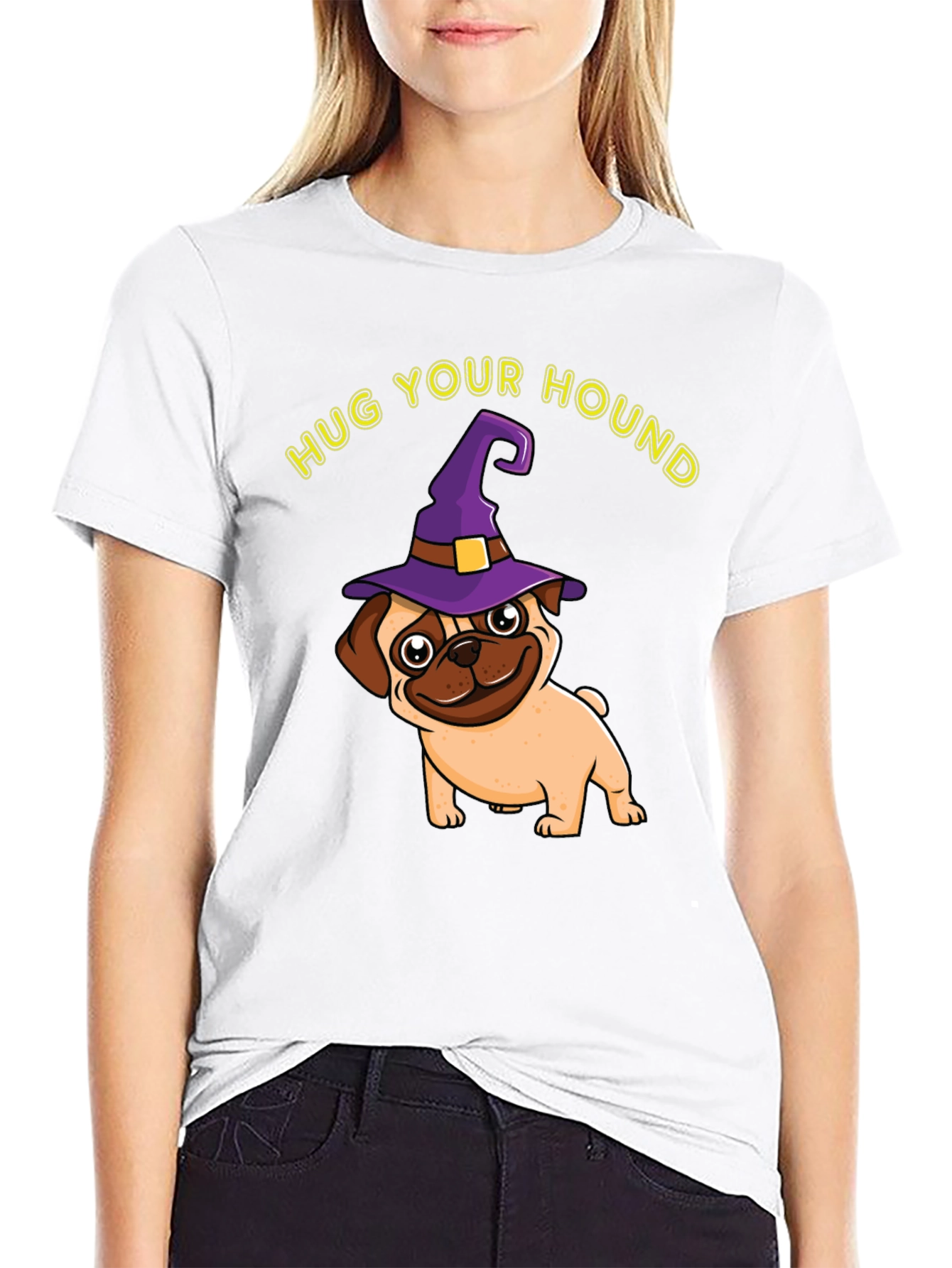 Hug Your Hound Pug Halloween T-Shirt