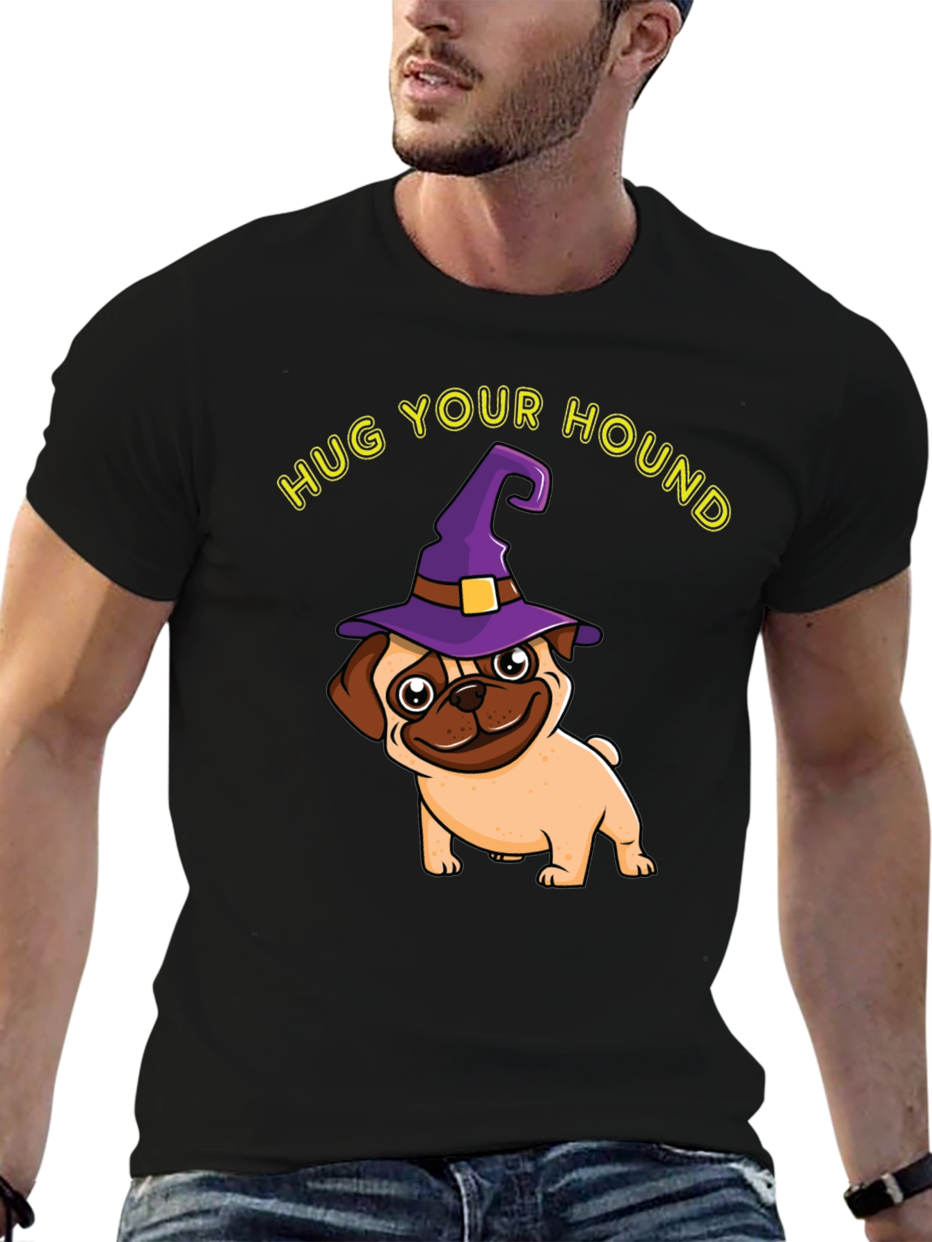 Hug Your Hound Pug Halloween T-Shirt