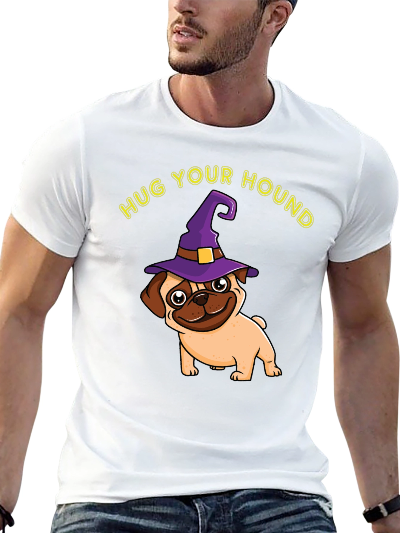 Hug Your Hound Pug Halloween T-Shirt
