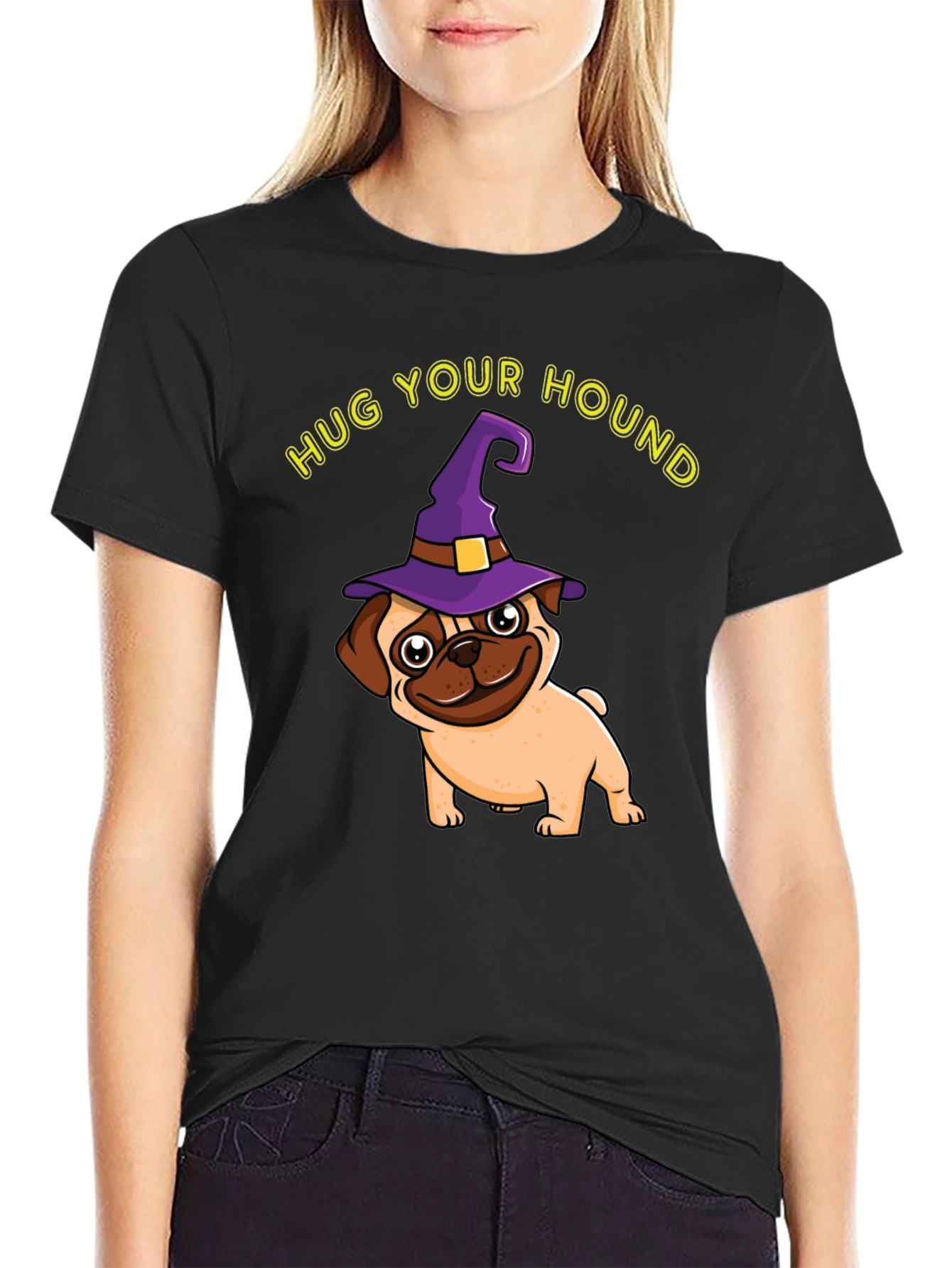 Hug Your Hound Pug Halloween T-Shirt