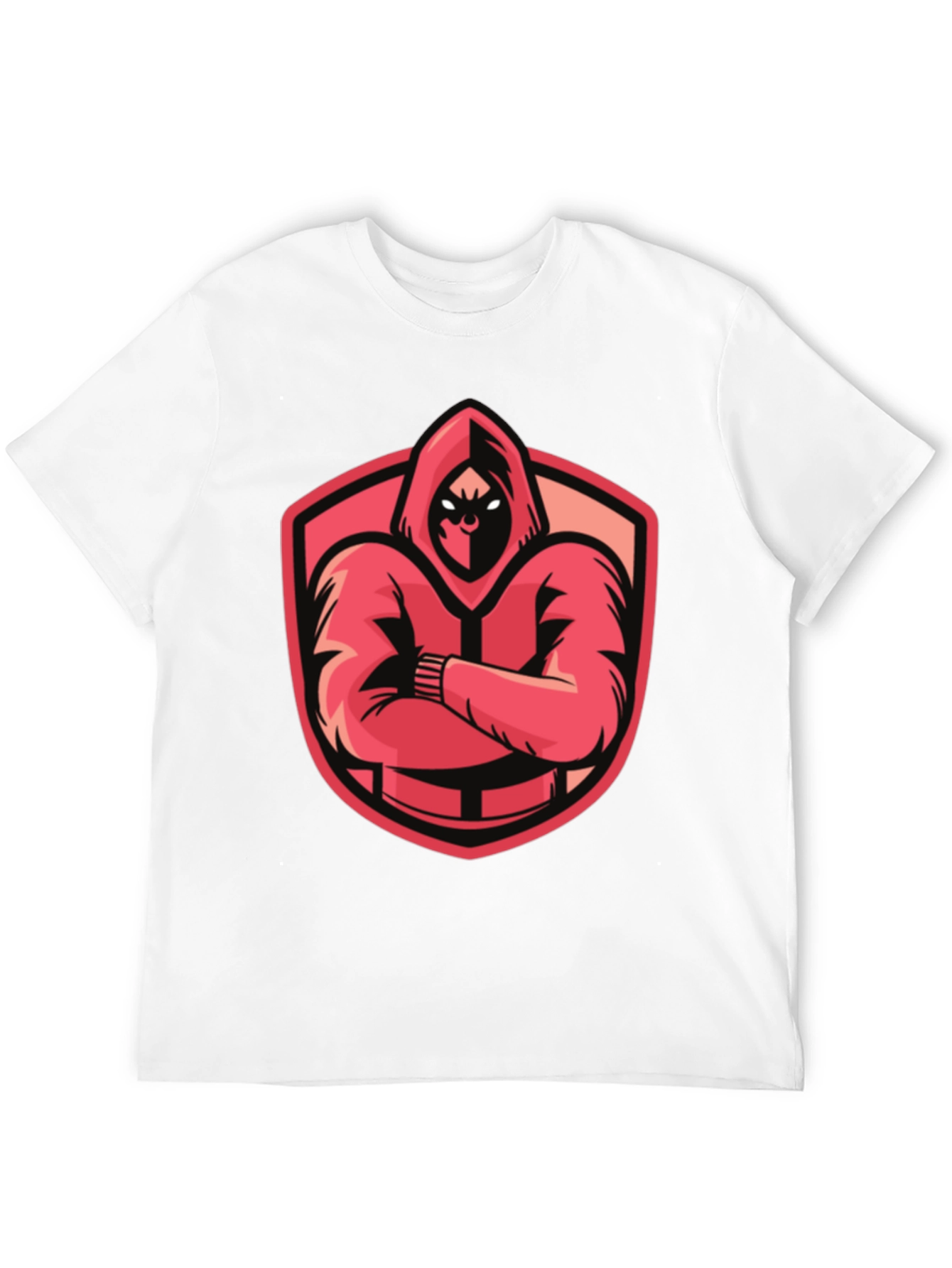 Hooded Figure Graphic Tee - Black
