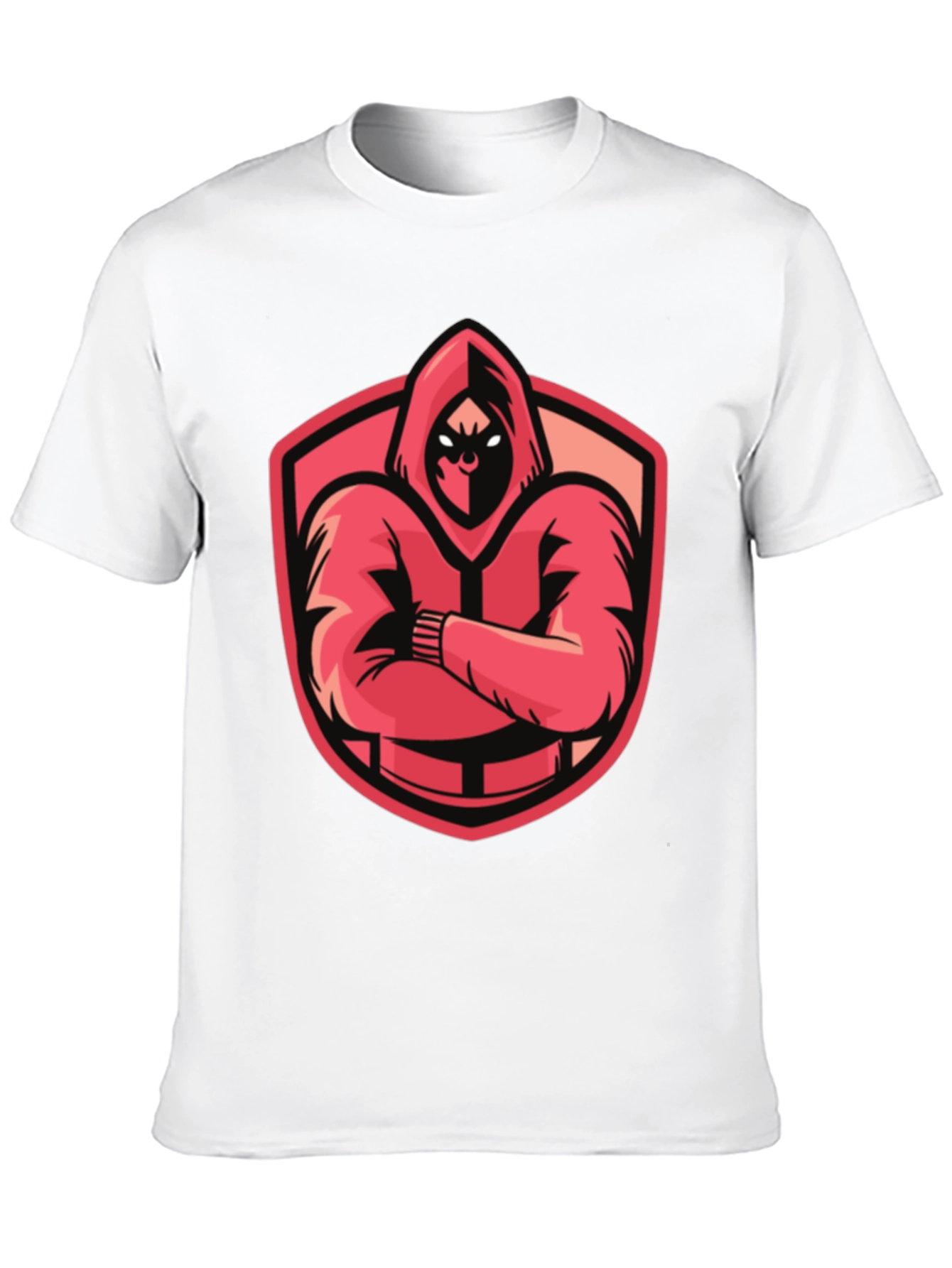 Hooded Figure Graphic Tee - Black