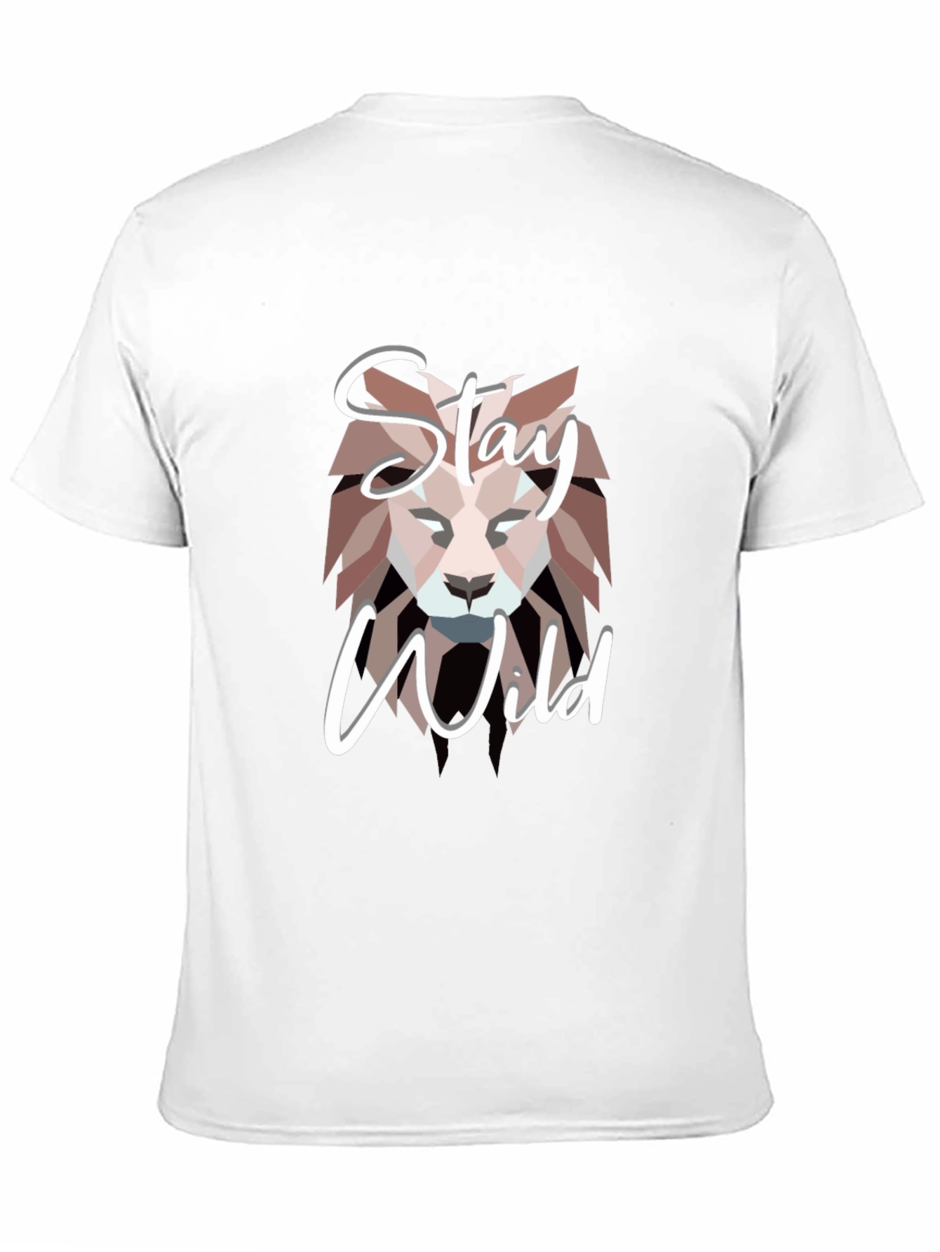 Stay Wild Lion Graphic Black T-Shirt