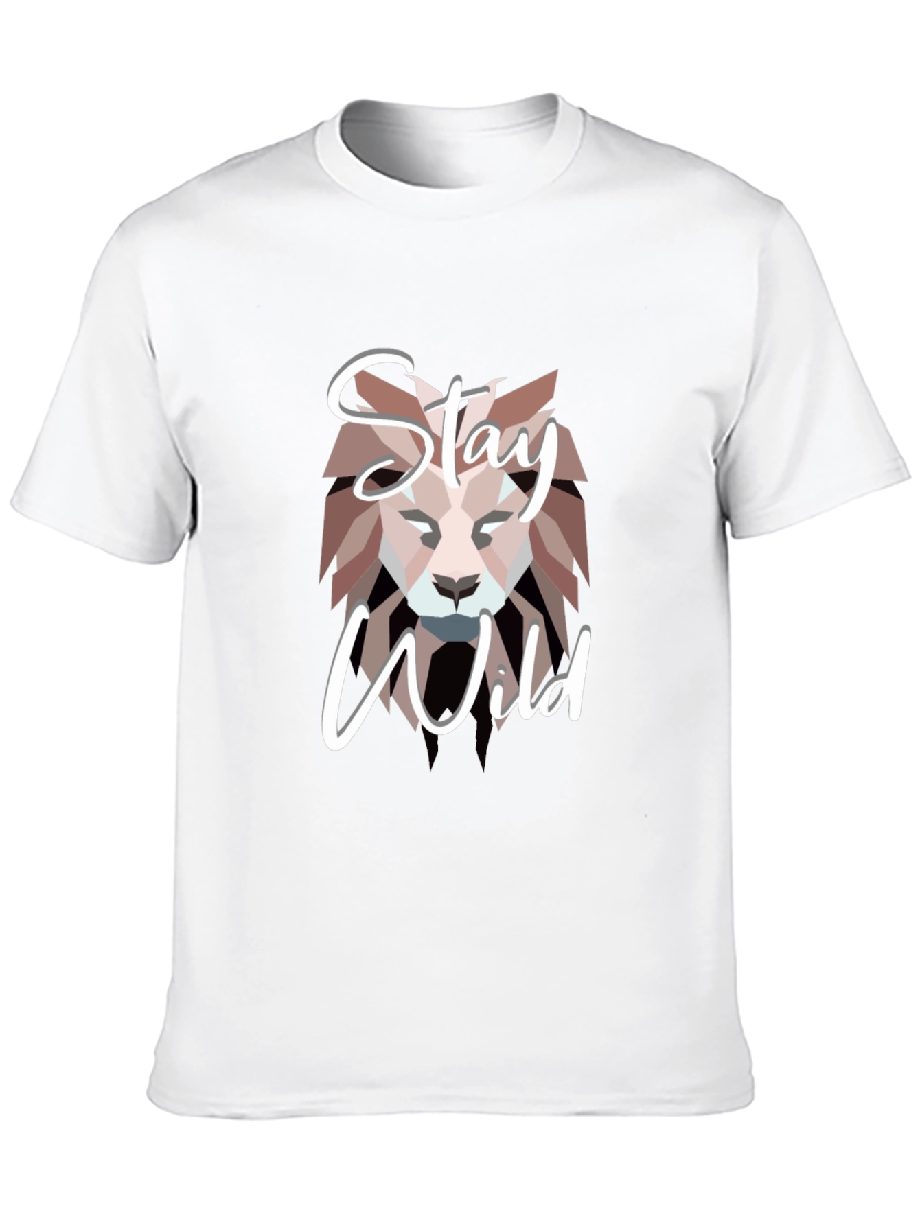 Stay Wild Lion Graphic Black T-Shirt