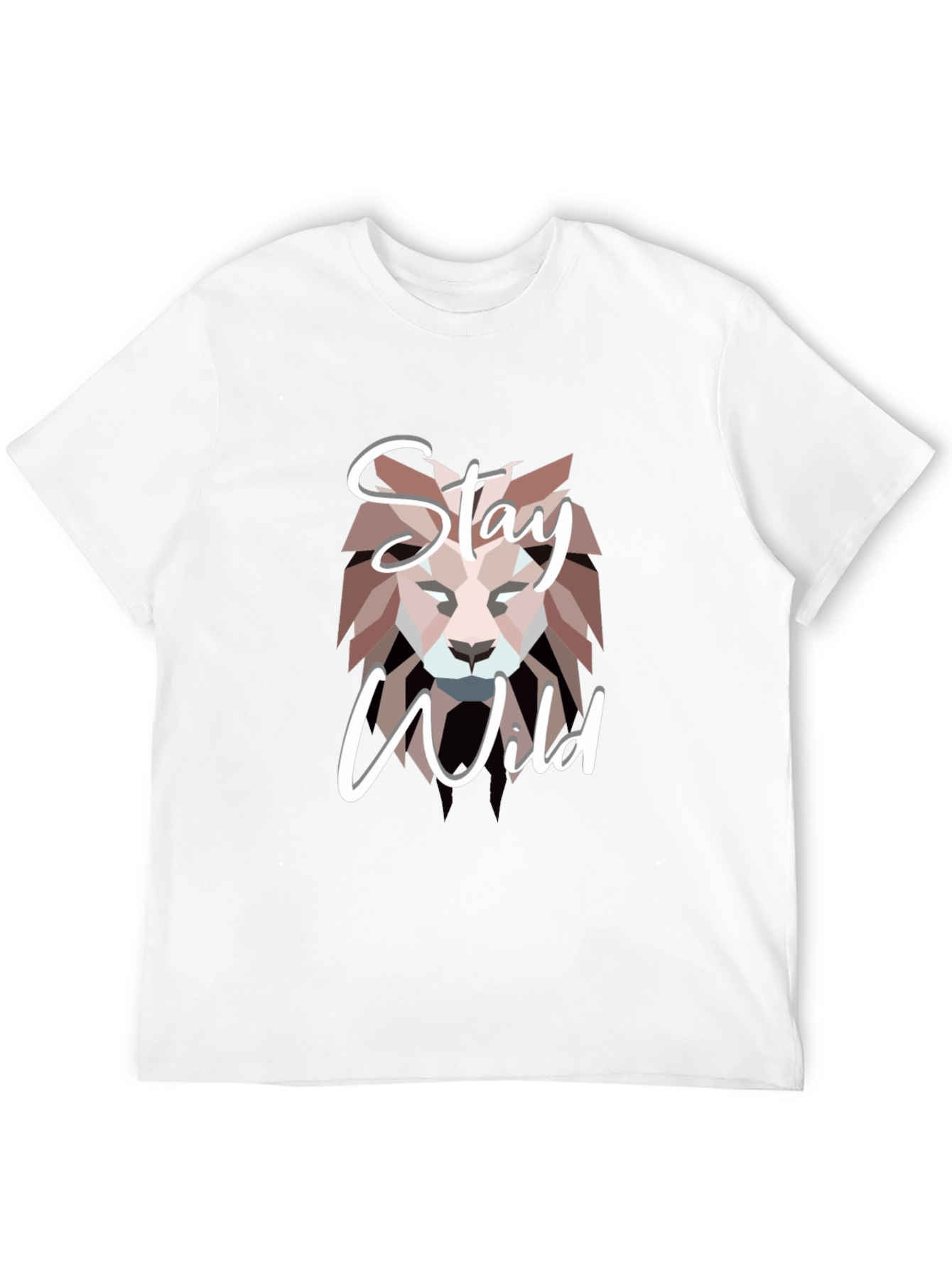 Stay Wild Lion Graphic Black T-Shirt
