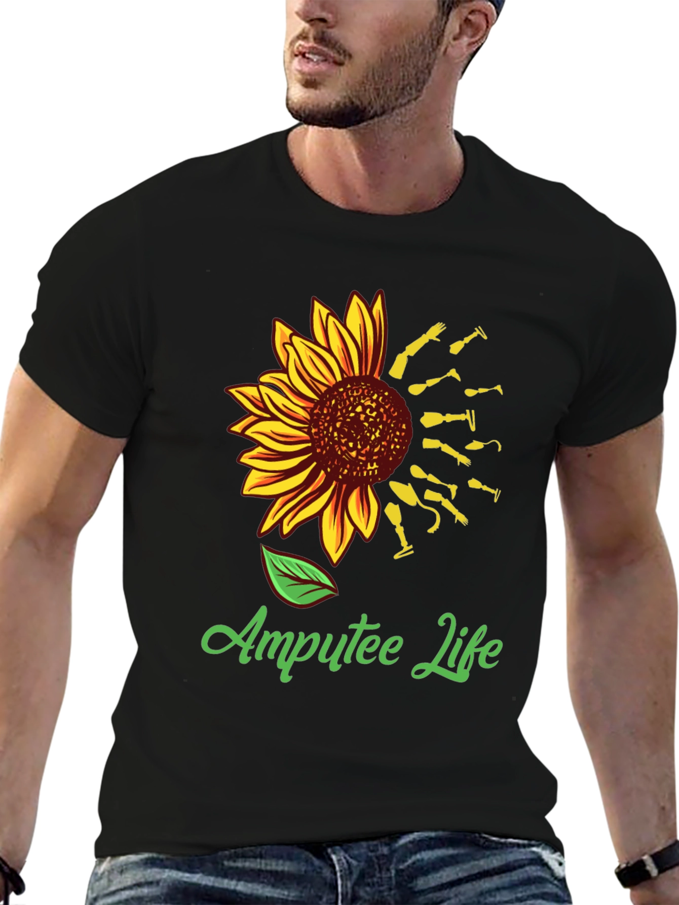 Amputee Life Sunflower Graphic Tee