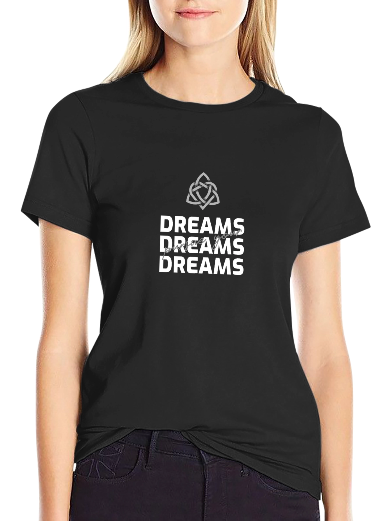 Dreams Graphic Tee - Stylish Black Cotton T-Shirt