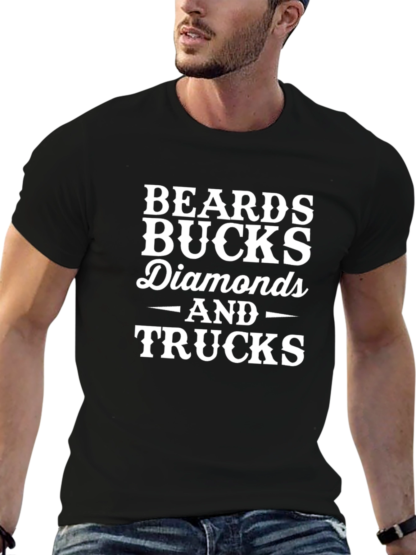 Beards Bucks Diamonds & Trucks Graphic Tee