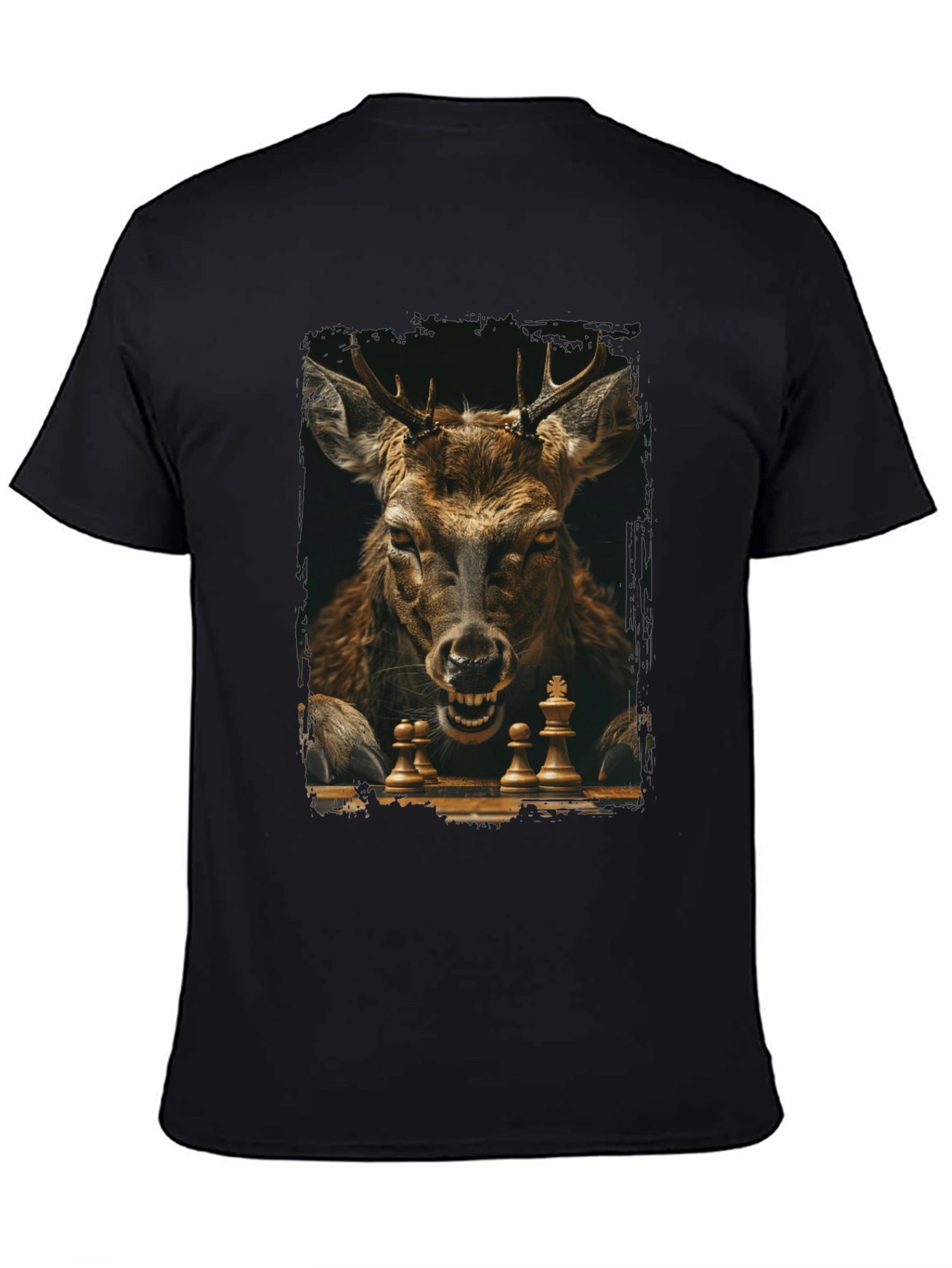 Chess Deer Graphic Tee - Unique Animal Design
