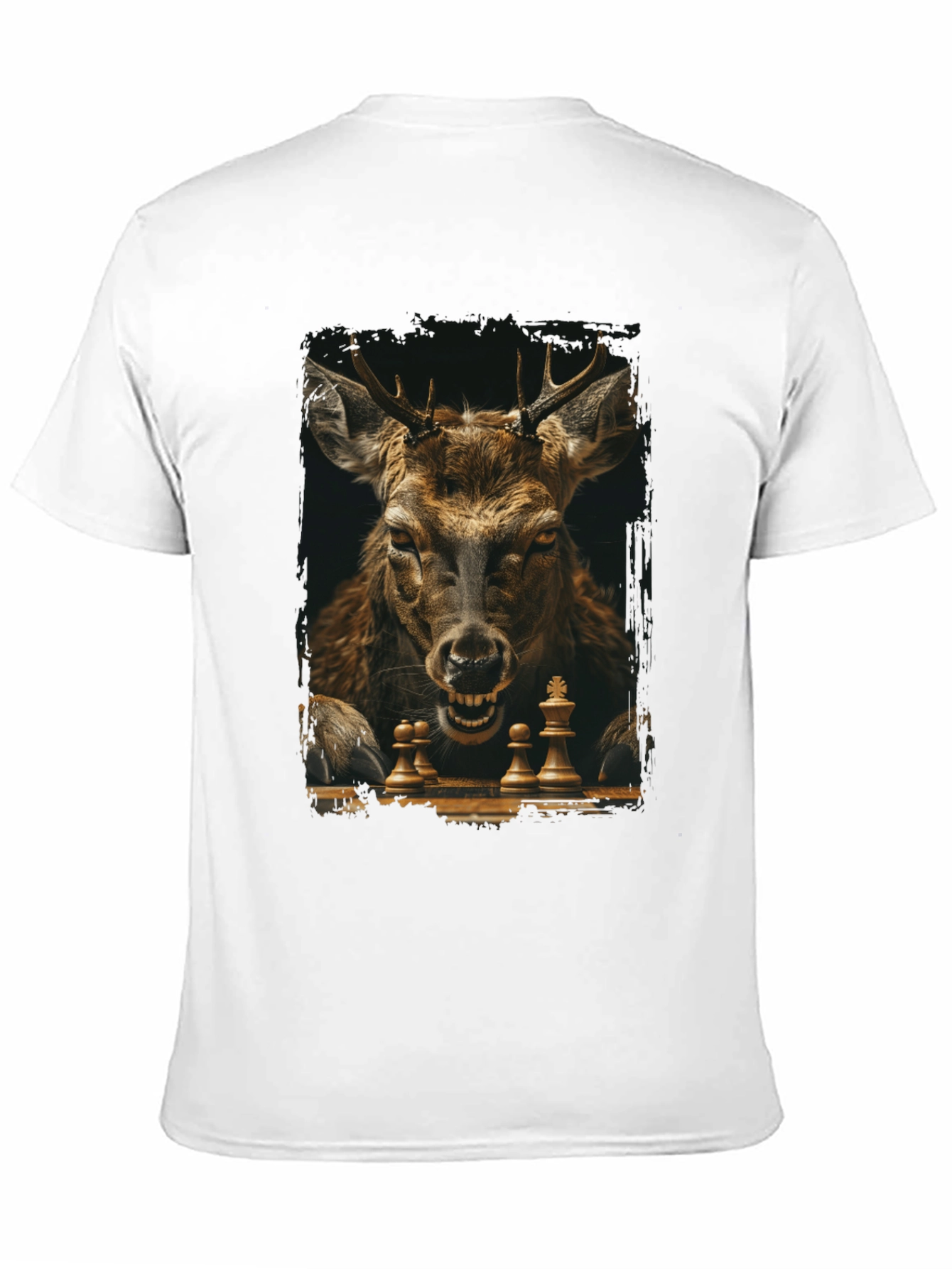 Chess Deer Graphic Tee - Unique Animal Design