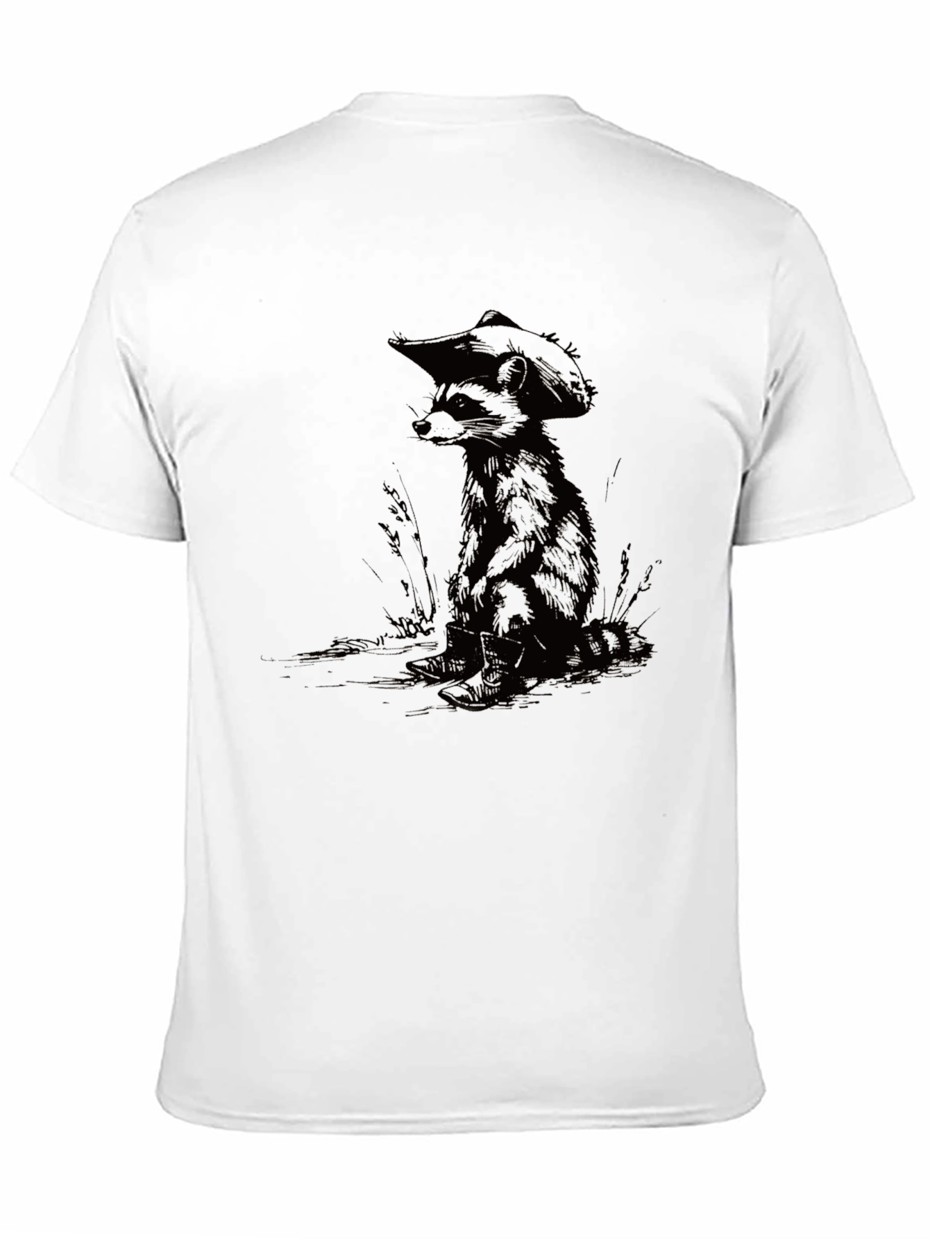 Raccoon Cowboy Graphic Tee - Cool Casual Style