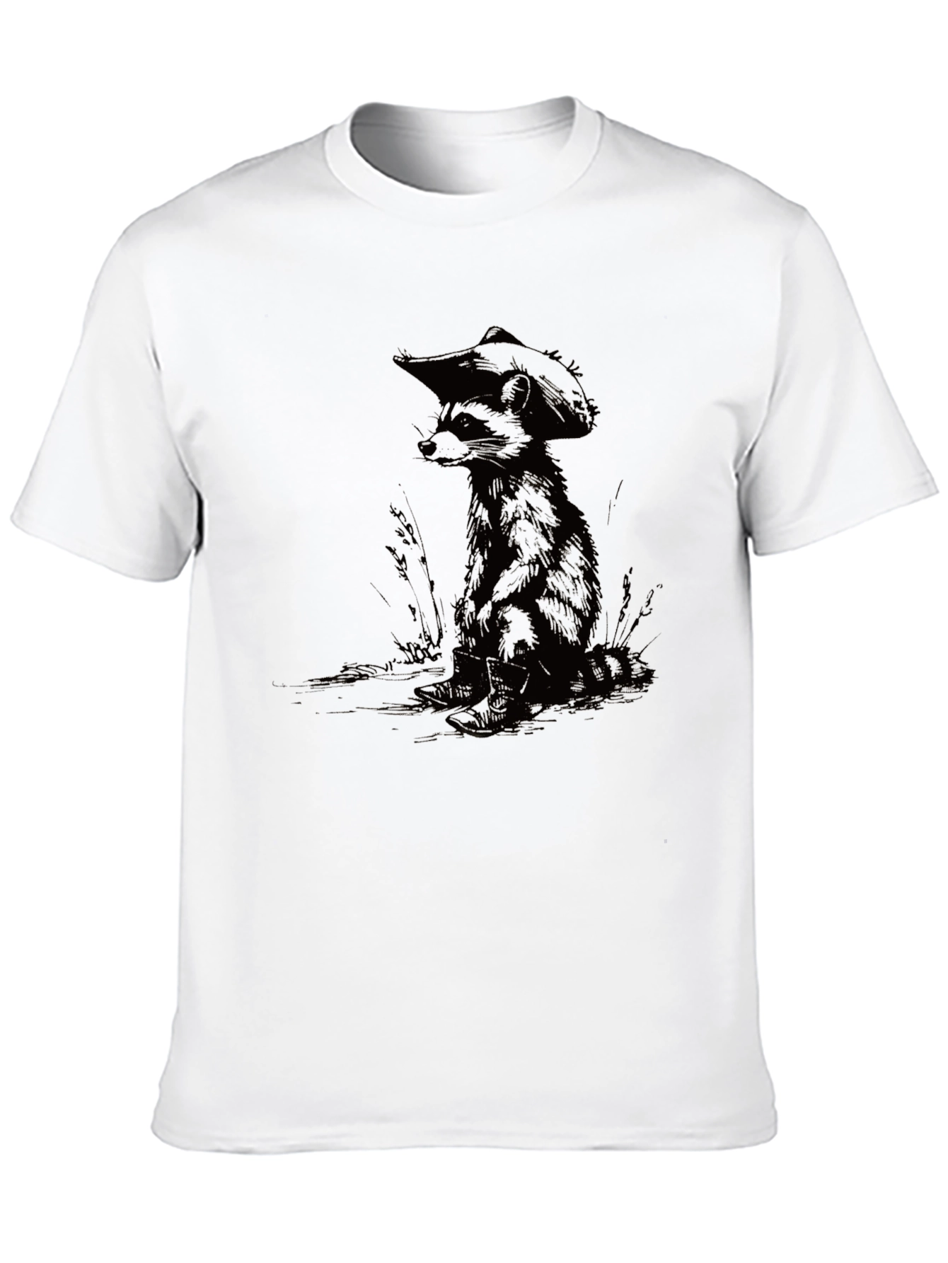 Raccoon Cowboy Graphic Tee - Cool Casual Style