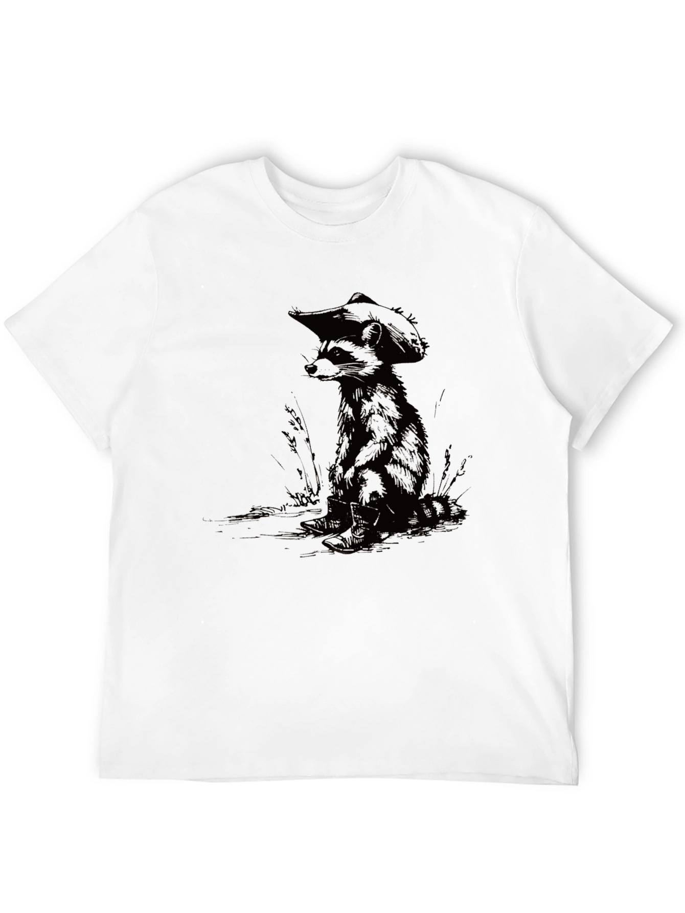 Raccoon Cowboy Graphic Tee - Cool Casual Style