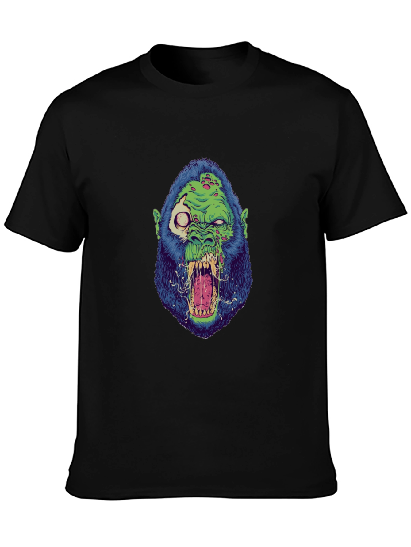 Zombie Gorilla Graphic Tee - Black