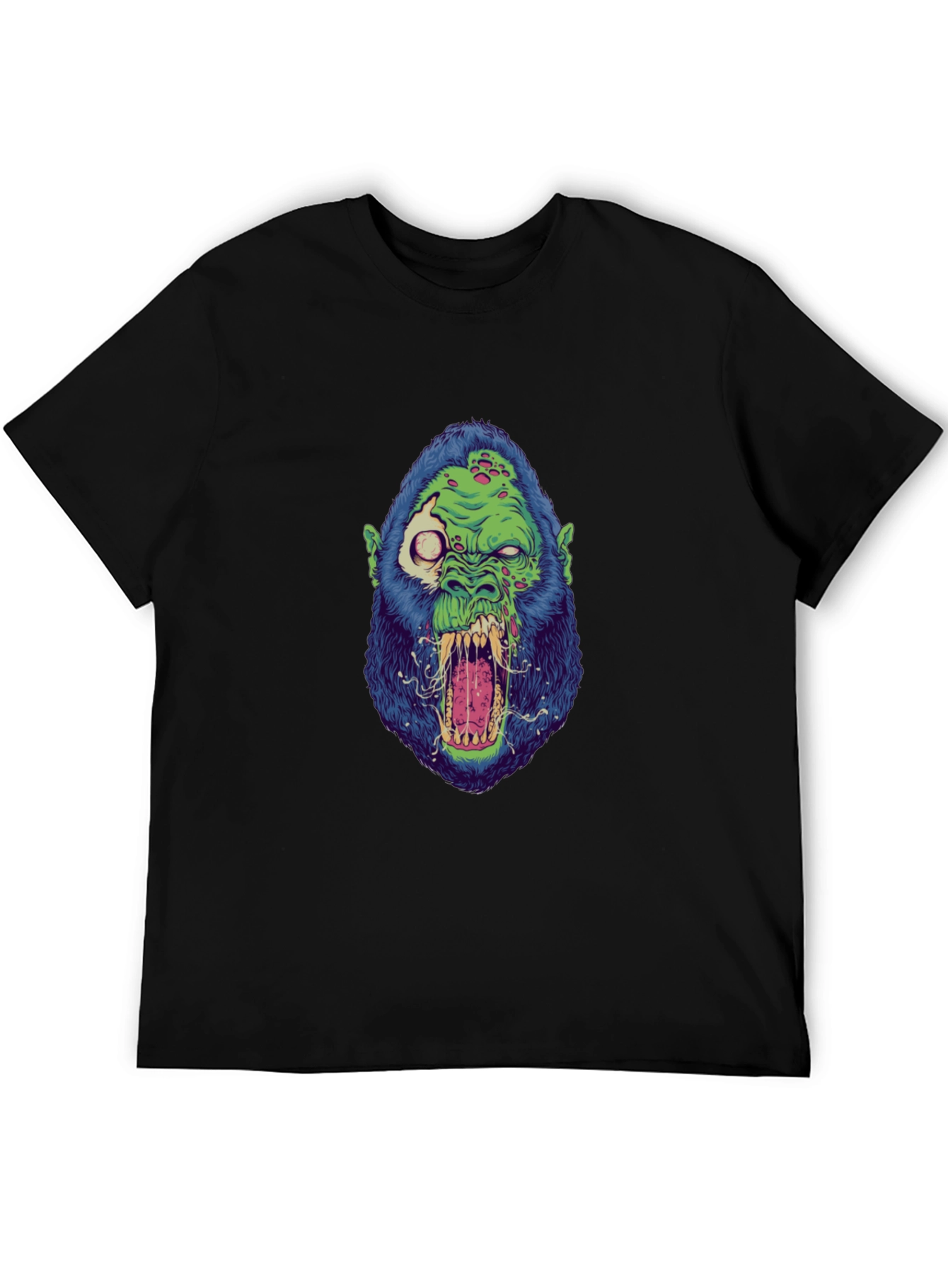 Zombie Gorilla Graphic Tee - Black