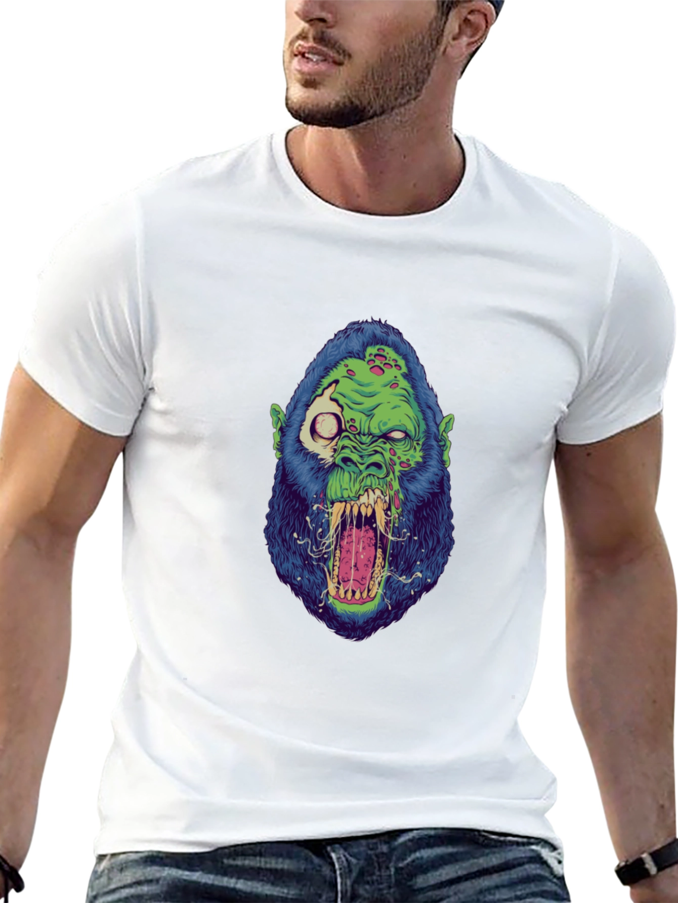 Zombie Gorilla Graphic Tee - Black